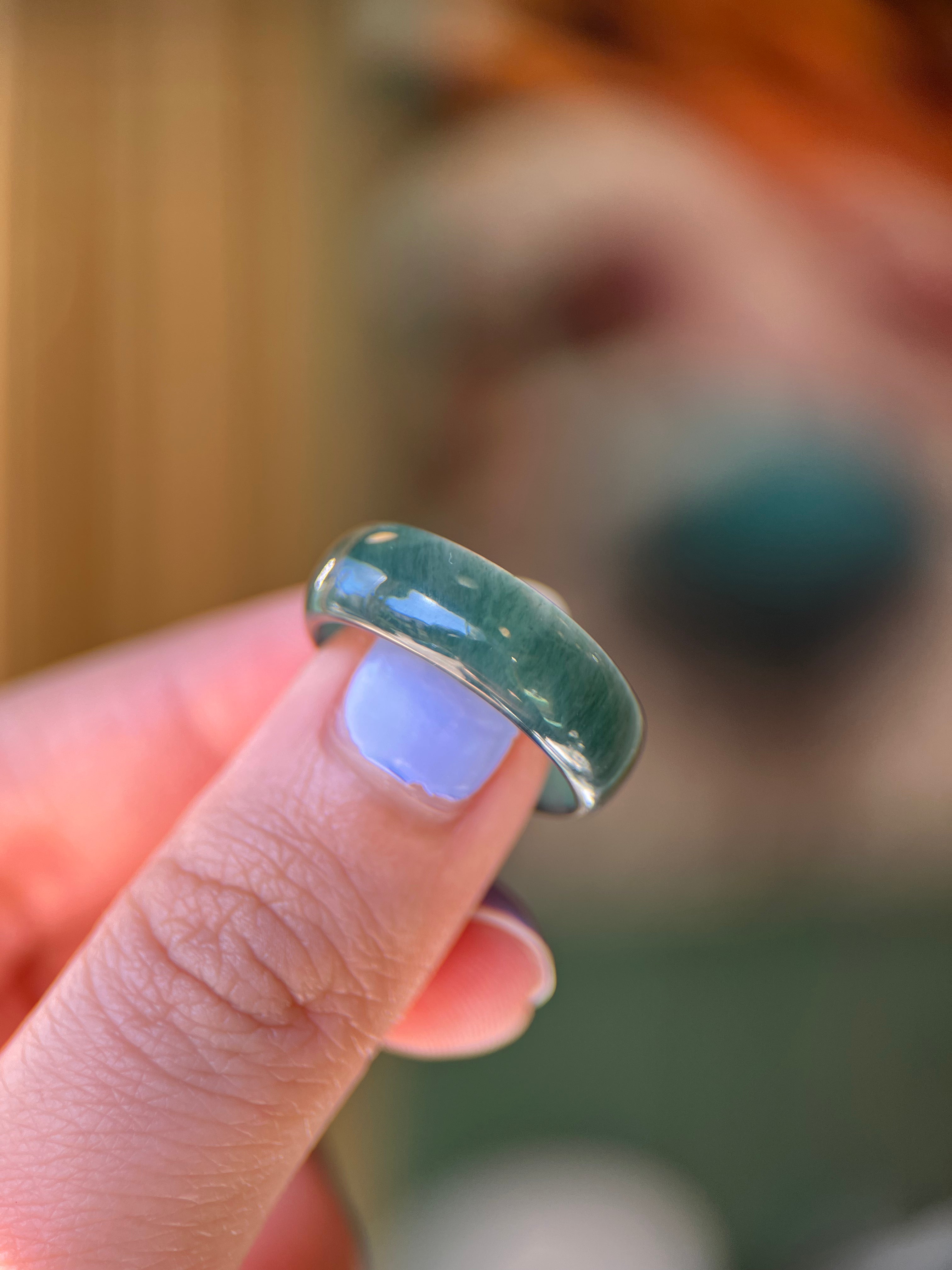 7.2 mm Jade Band Size 8