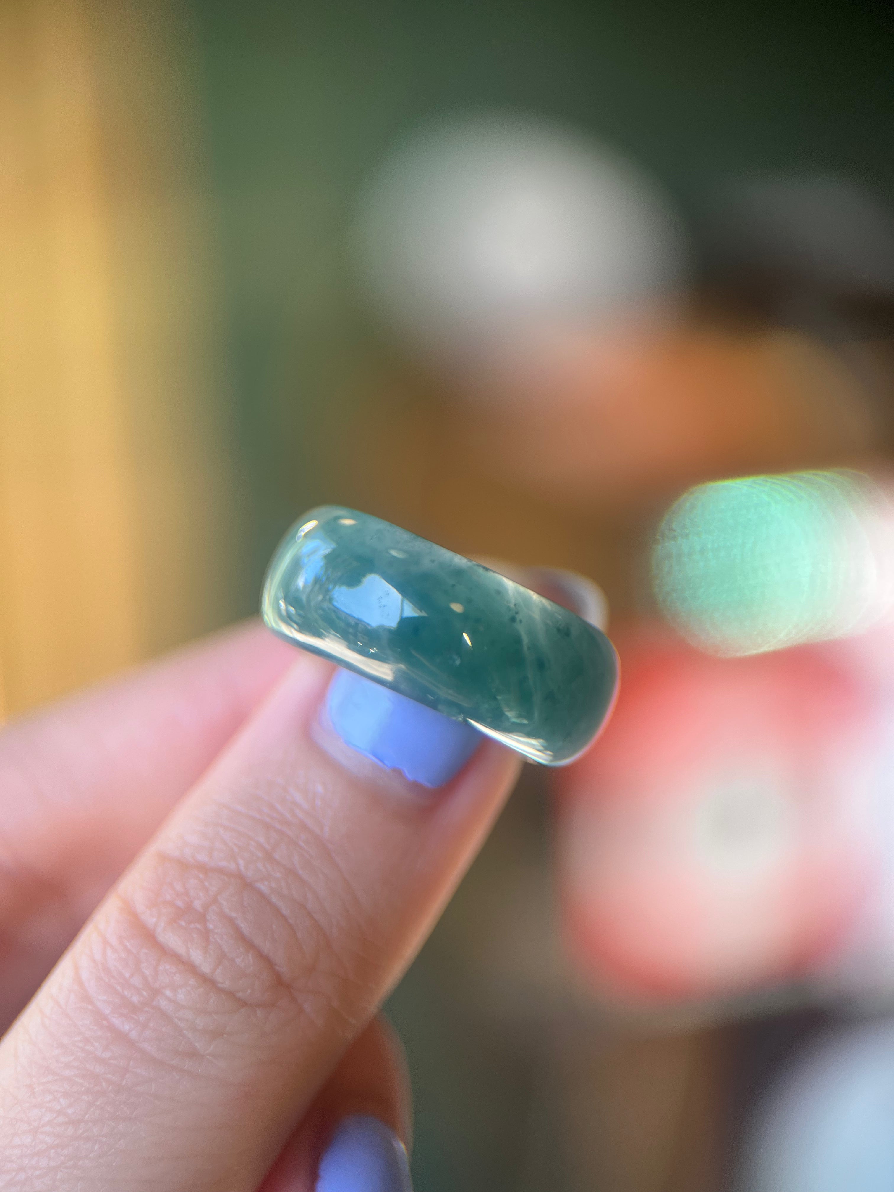 9.1 mm Jade Band Size 7.25