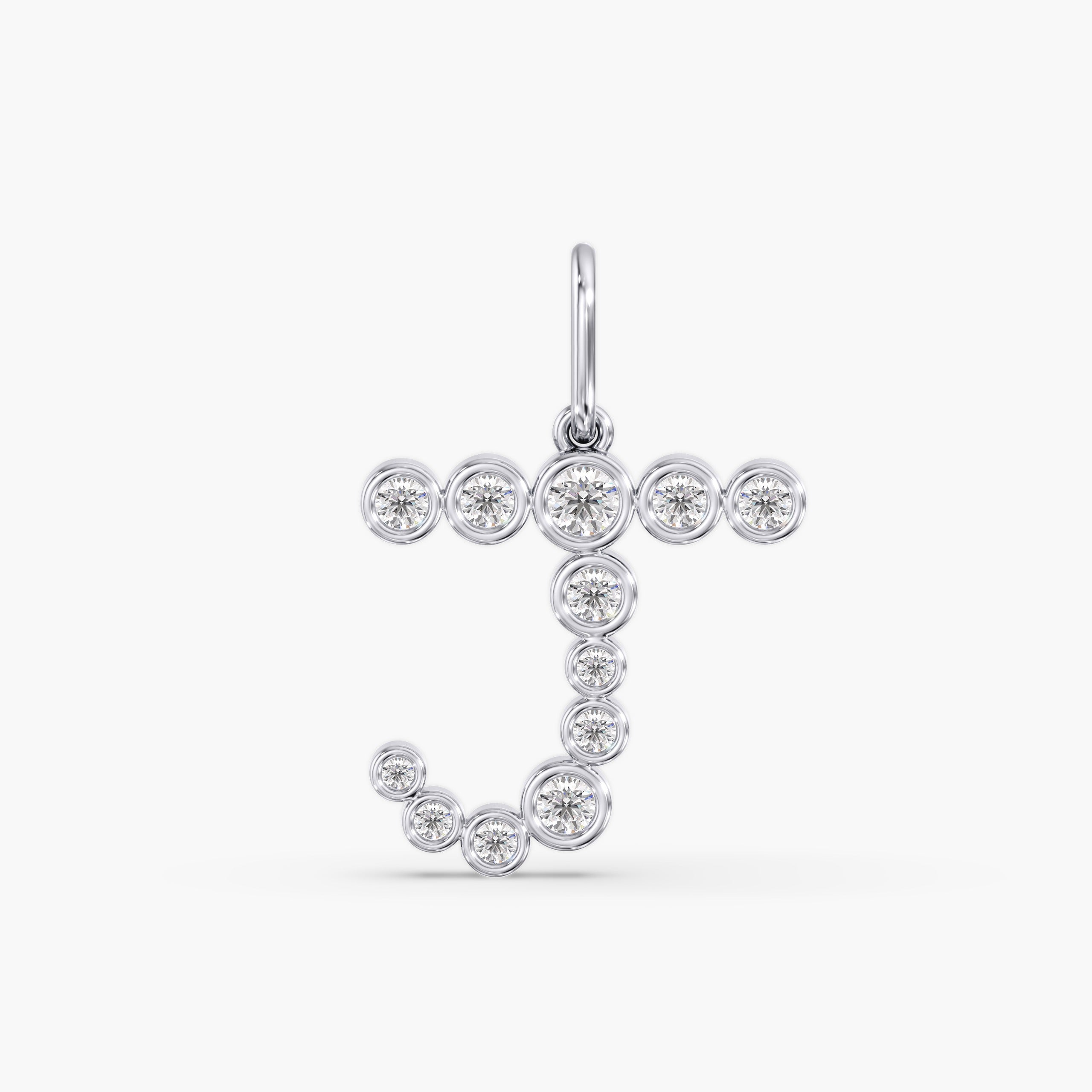 Lab Grown Diamond Bezel Letter Charm/Pendant