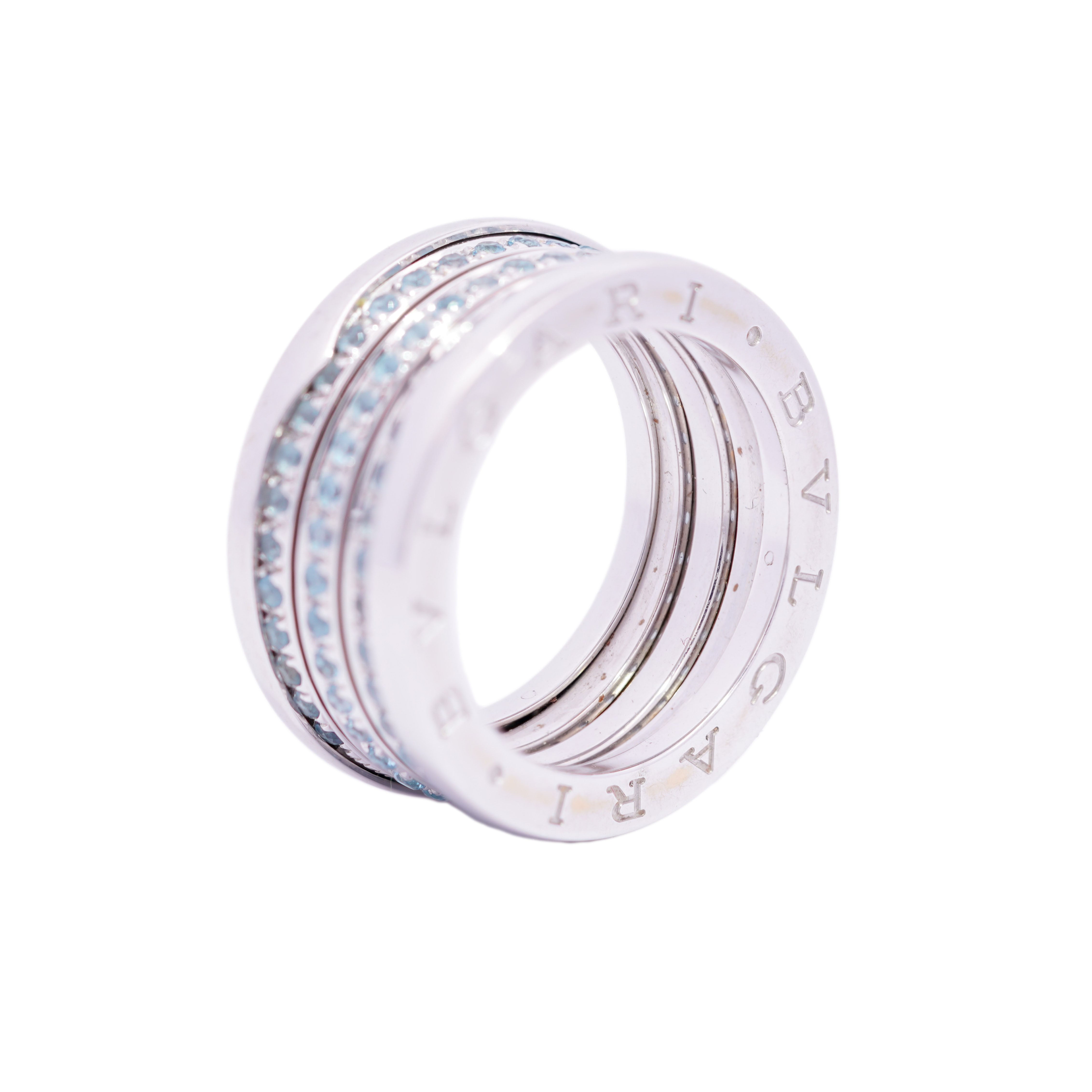 Bulgari Topaz B.Zero 18k White Gold Ring Size 8 15.7gr