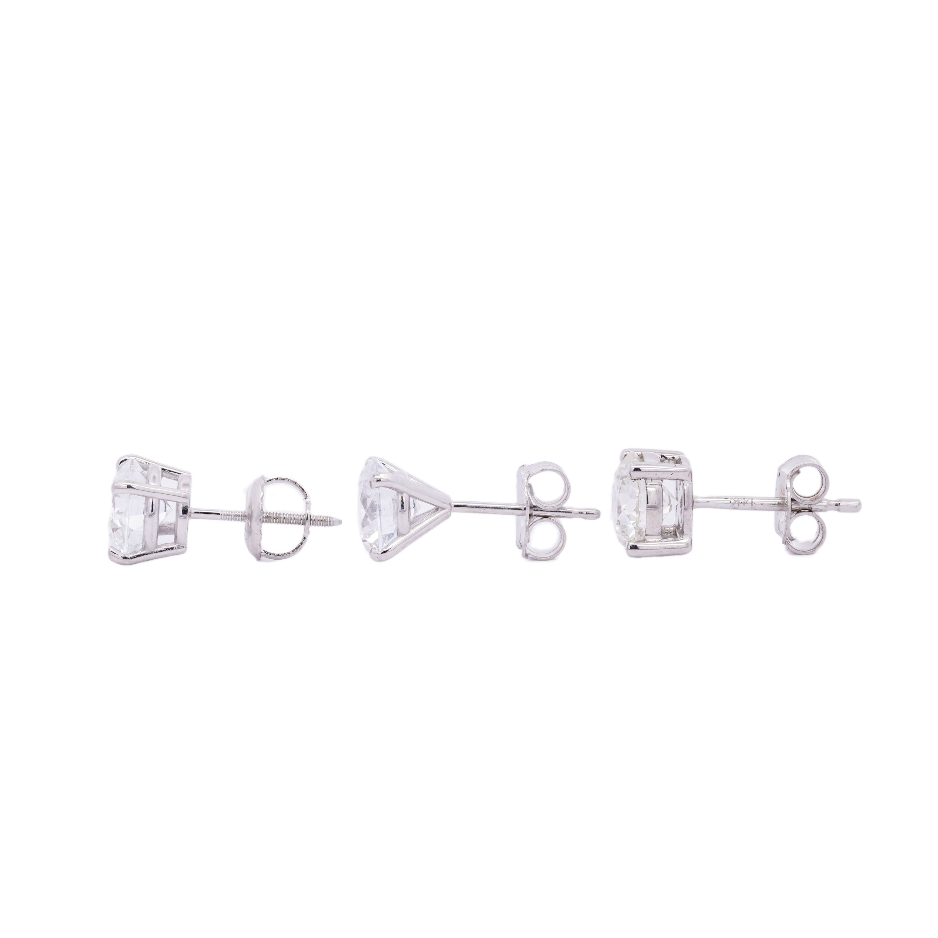 4-Prong Martini Round Lab Diamond Studs