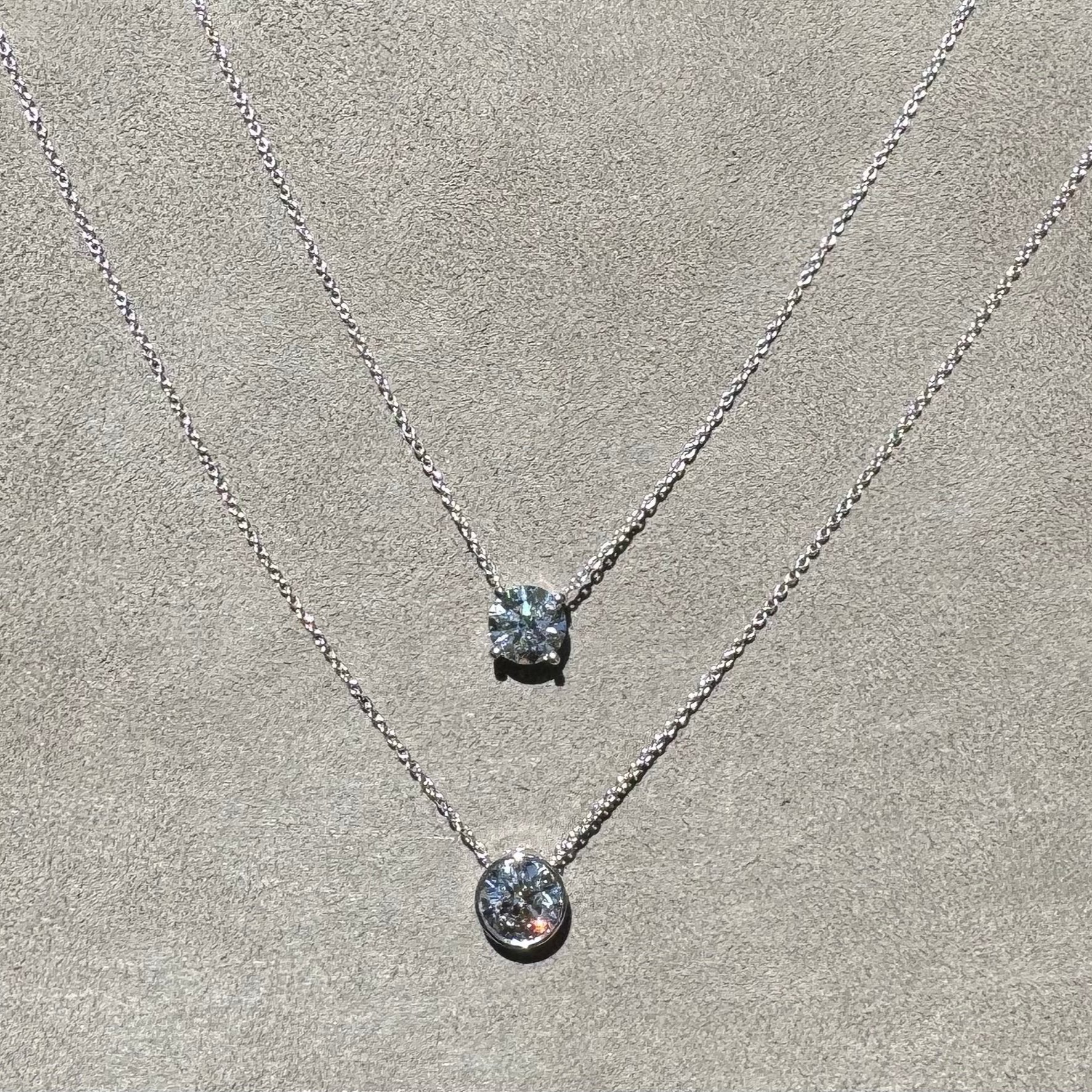 M & Co. Bezel & Prong Diamond Pendant Necklace,