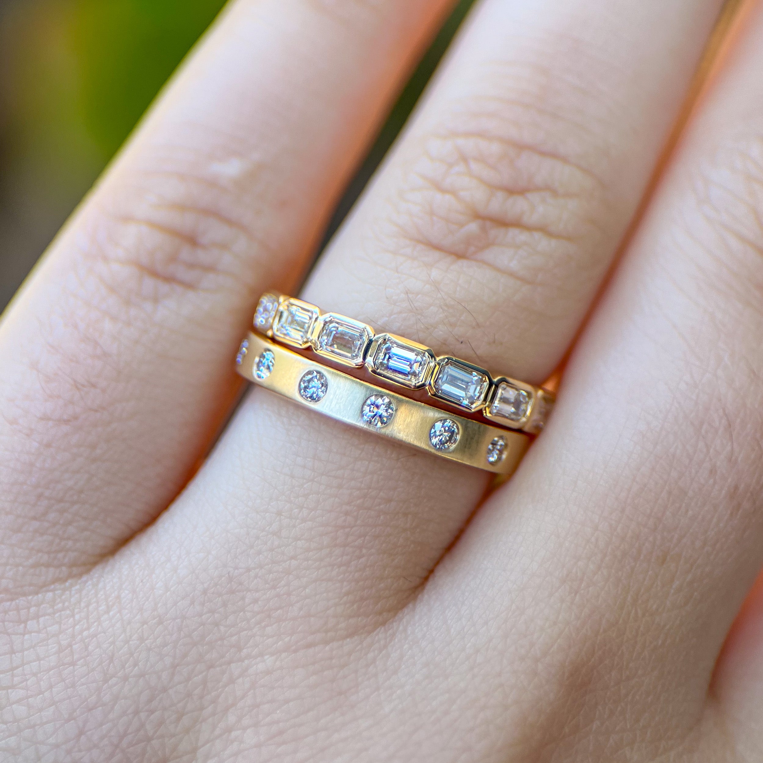 Lab Grown Diamond Brushed Station Band
