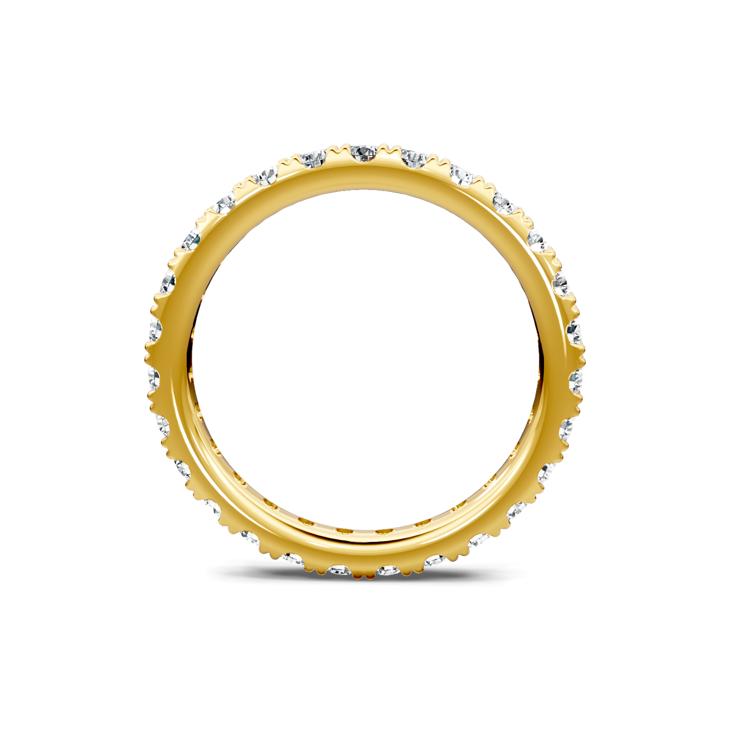 M & Co. Yellow Gold Pavé Lab Diamond Full Eternity Band
