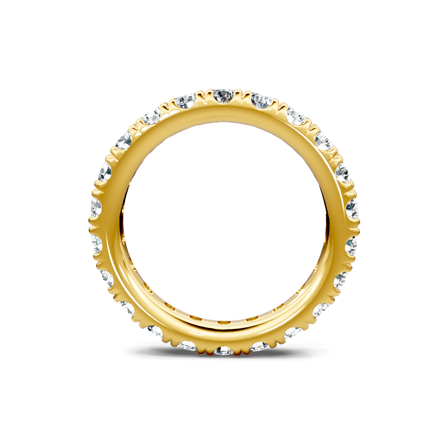 M & Co. Yellow Gold Pavé Lab Diamond Full Eternity Band