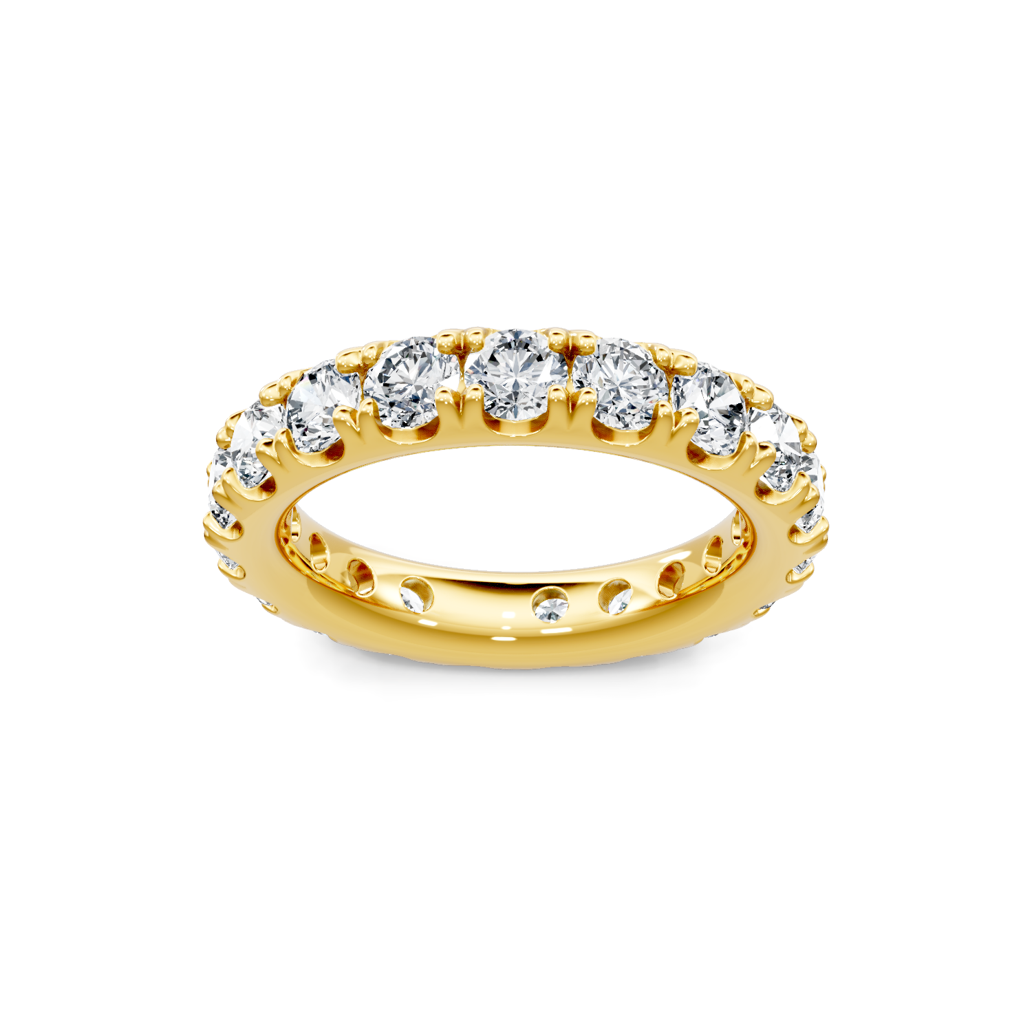 M & Co. Yellow Gold Pavé Lab Diamond Full Eternity Band