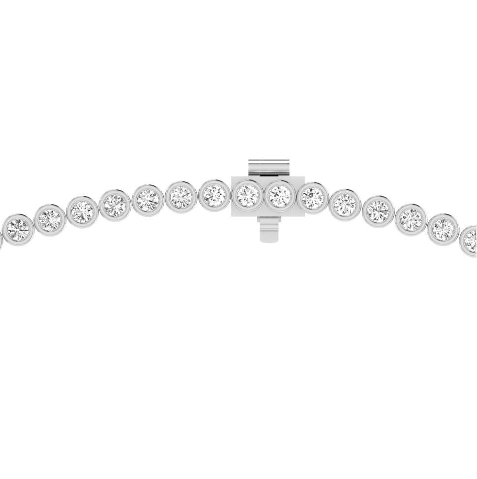 M & Co. Bezel LG Diamond Tennis Necklace