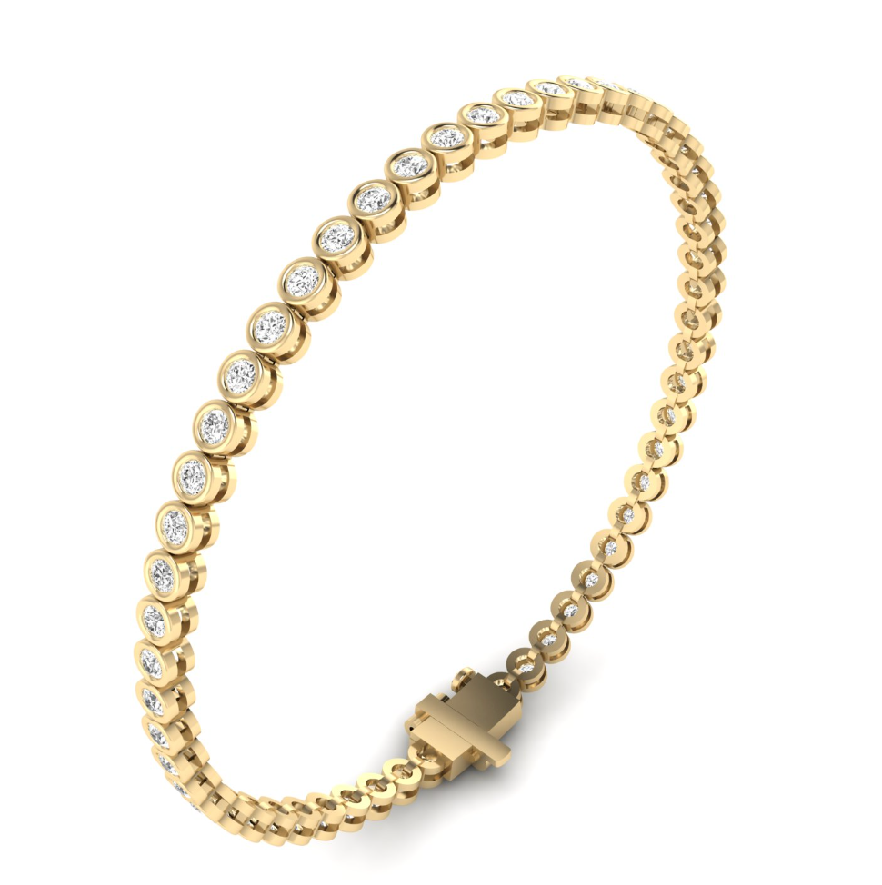 Round Bezel Lab Diamond Bracelet