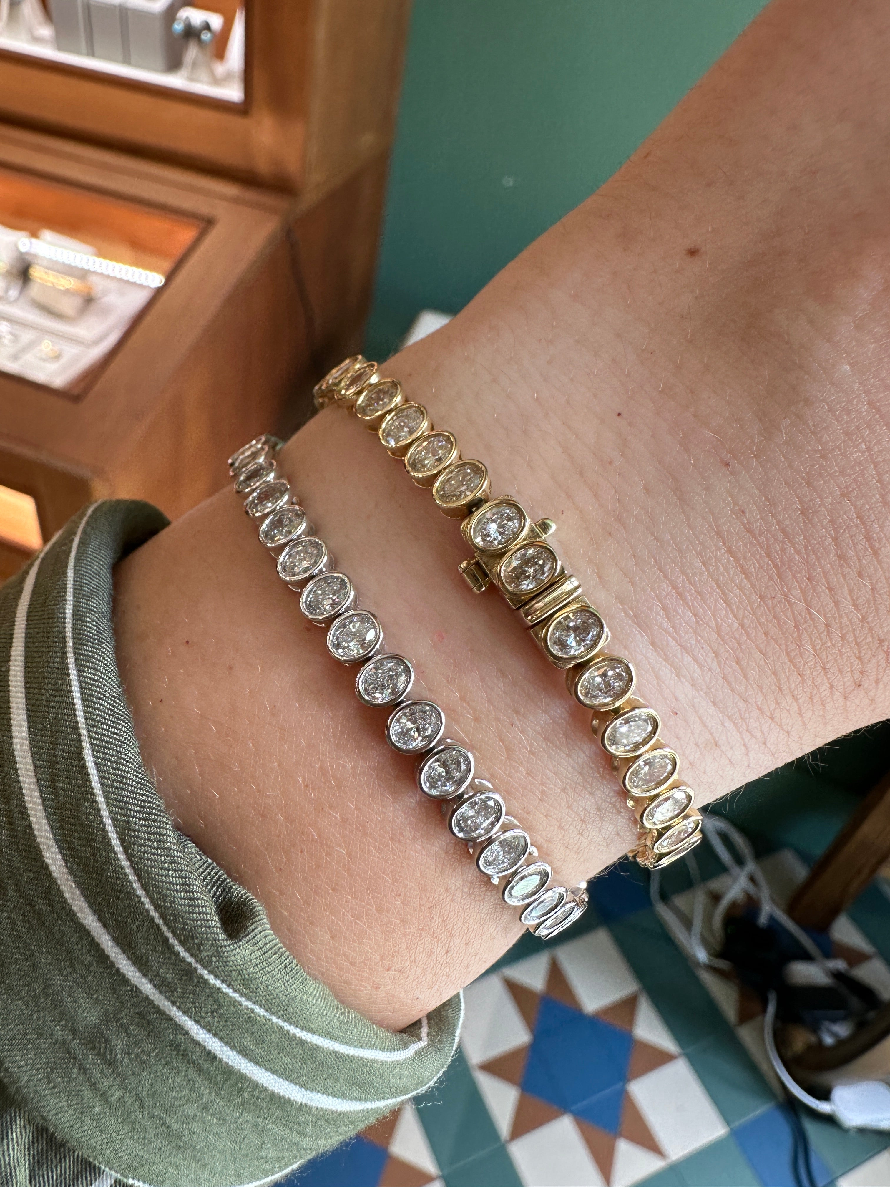 Oval Bezel Lab Grown Diamond Bracelet