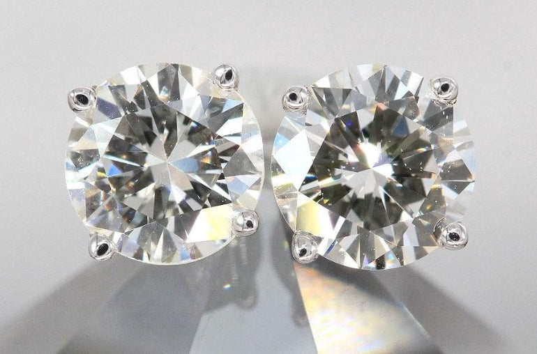 White Gold Lab Grown Diamond Stud Earrings