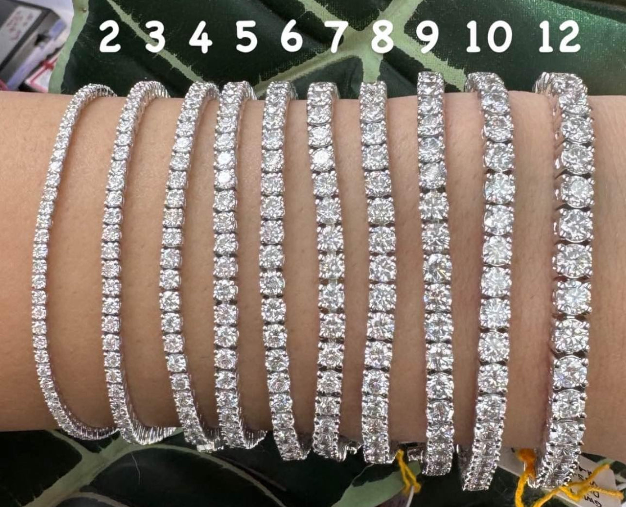 White Gold Lab Grown Diamond Line Bracelet