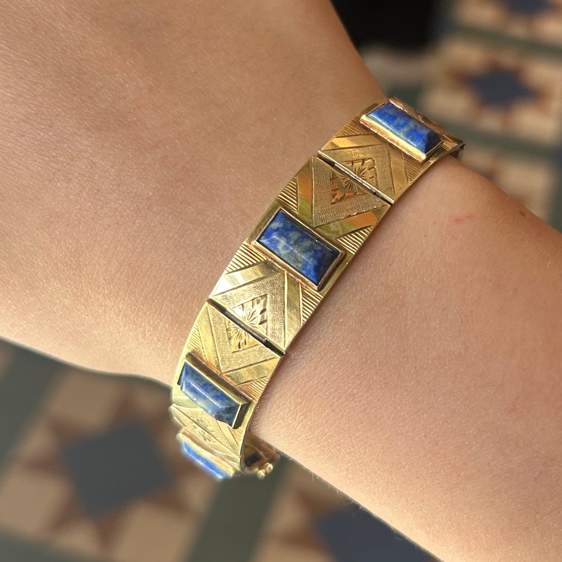Art Deco Lapis Bracelet