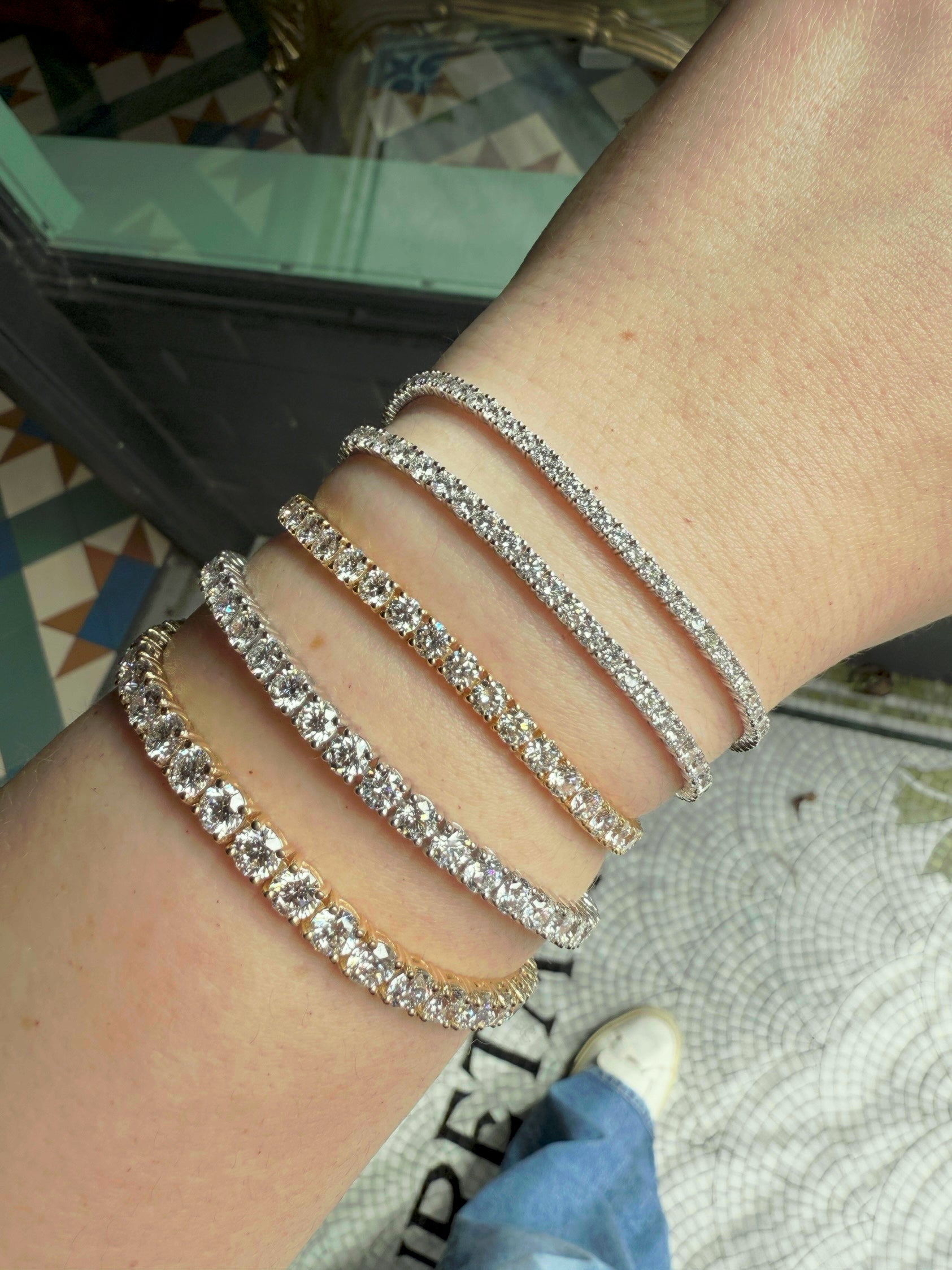 3, 5, 8, 10, and 15 cttw bracelets