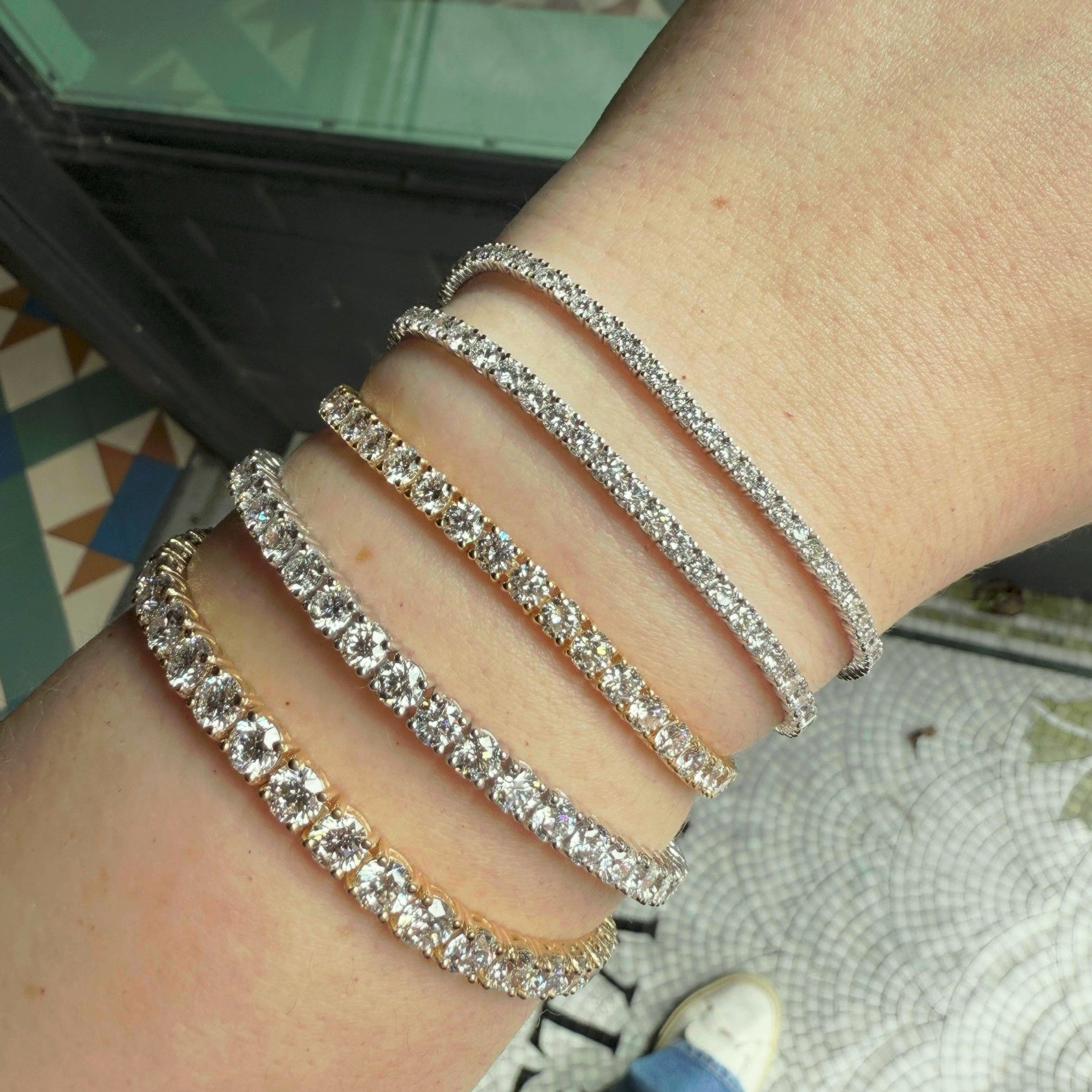 3, 5, 8, 10, and 15 cttw bracelets