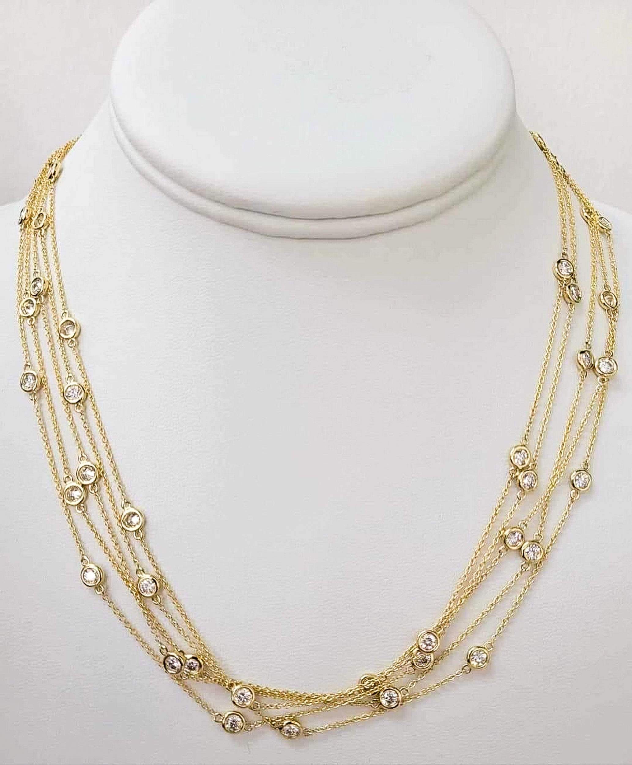 M & Co. Diamond Station Necklace
