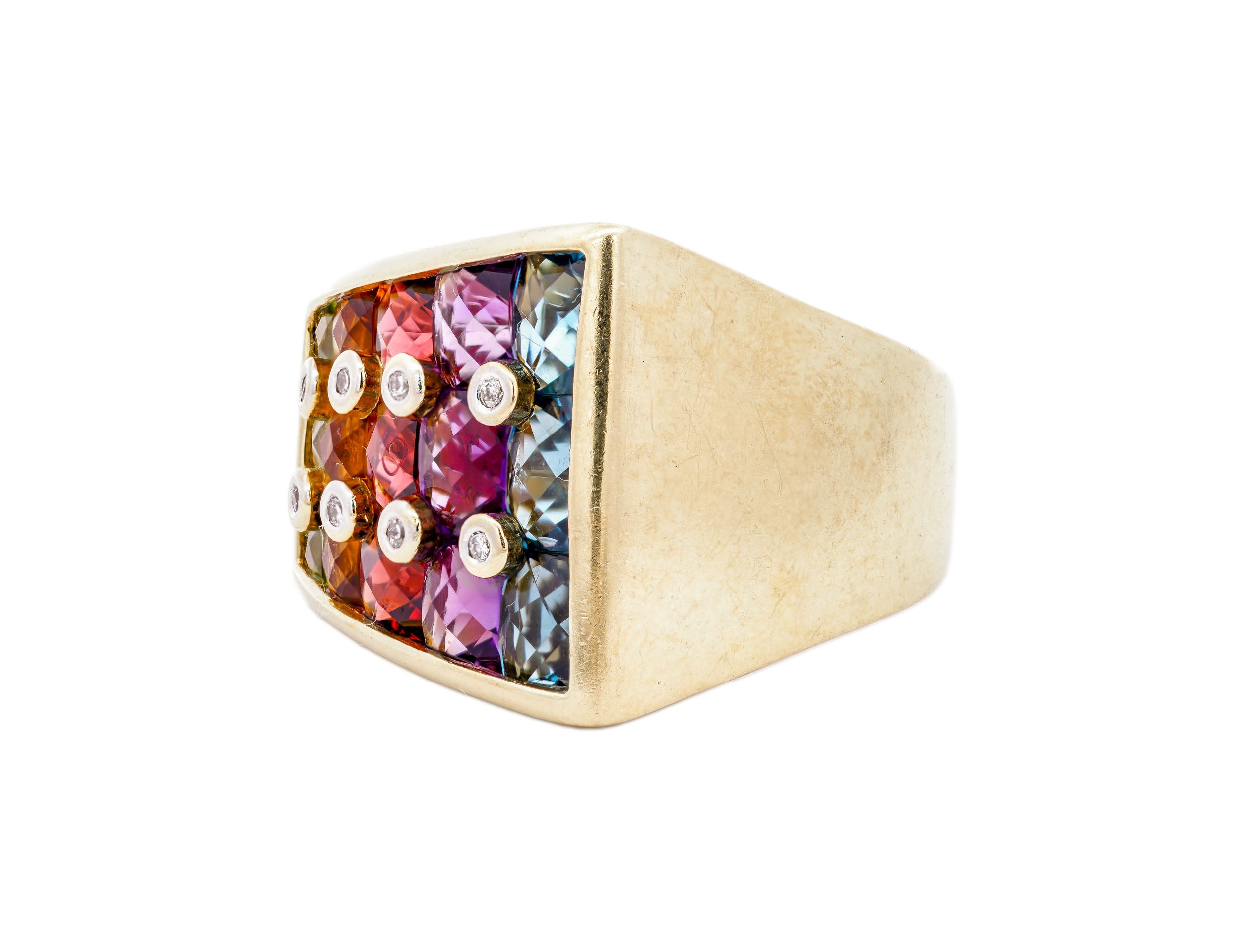 Bellarri Tapered Rainbow Gemstone Ring
