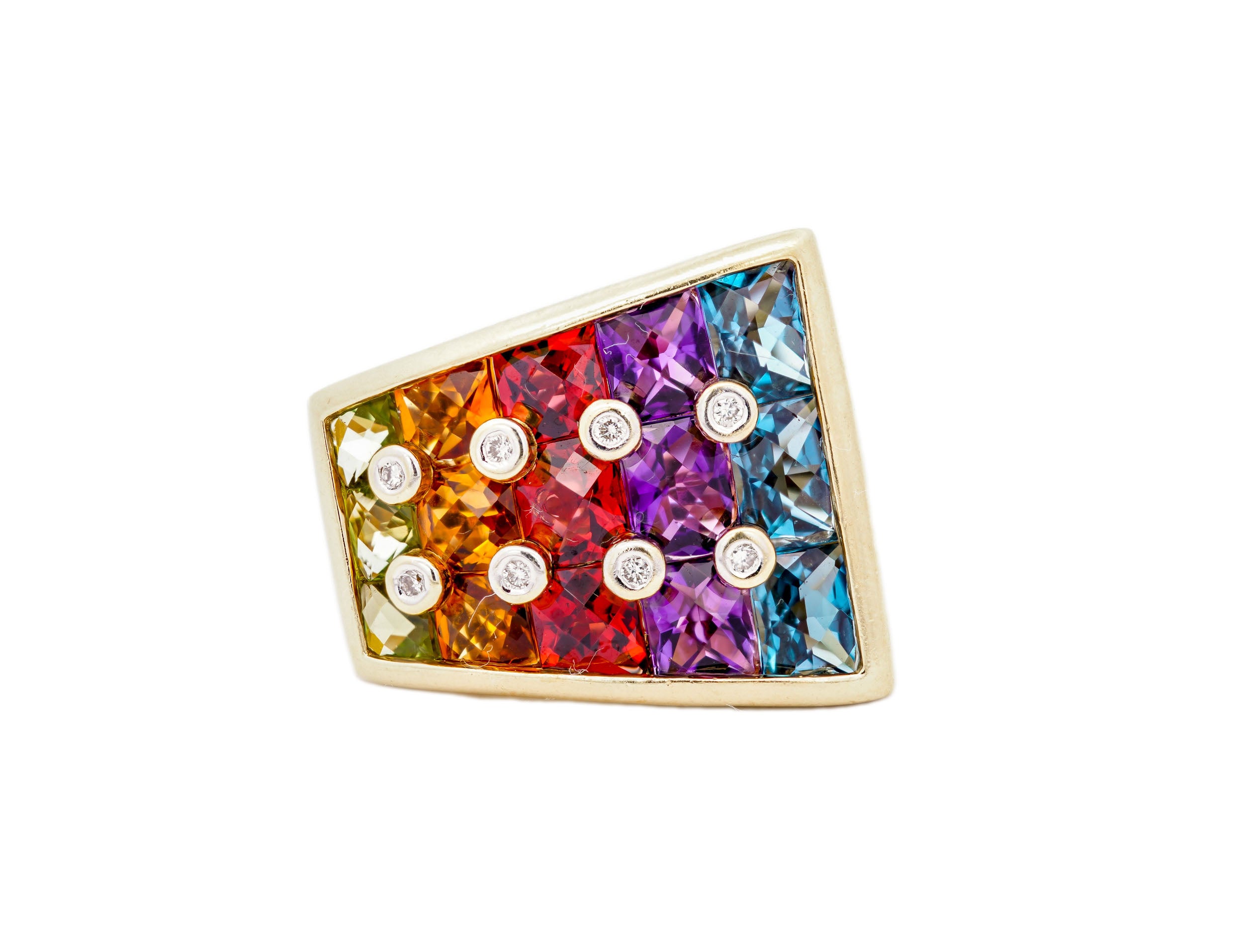 Bellarri Tapered Rainbow Gemstone Ring