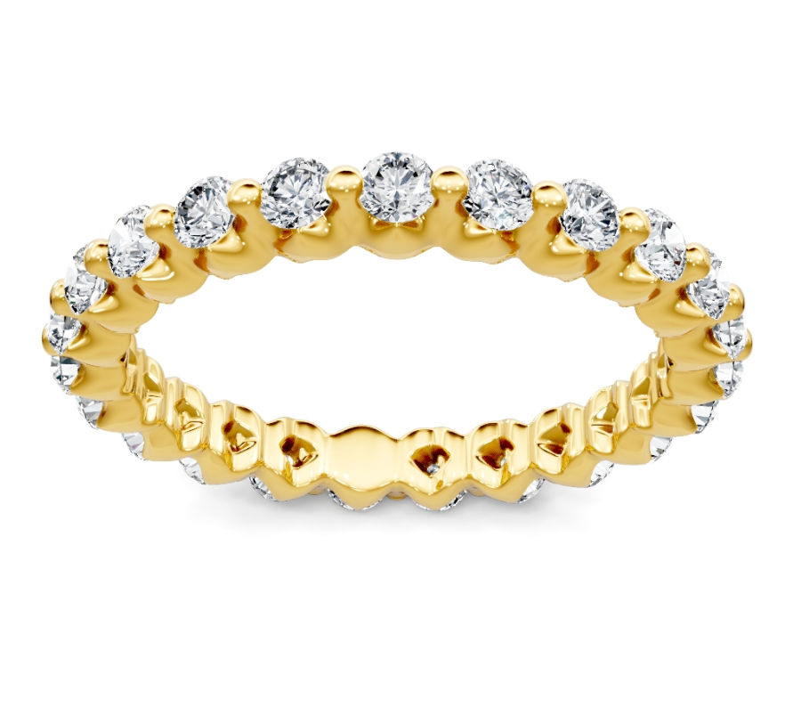 M & Co. Yellow Gold Shared Prong Lab Diamond Full Eternity Band