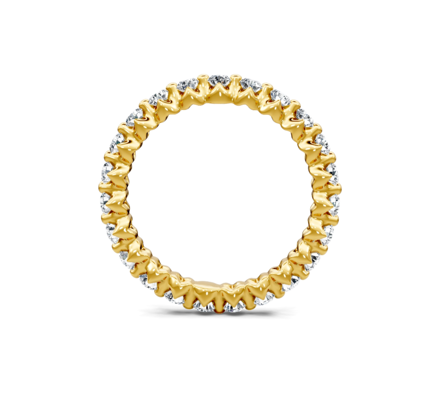 M & Co. Yellow Gold Shared Prong Lab Diamond Full Eternity Band