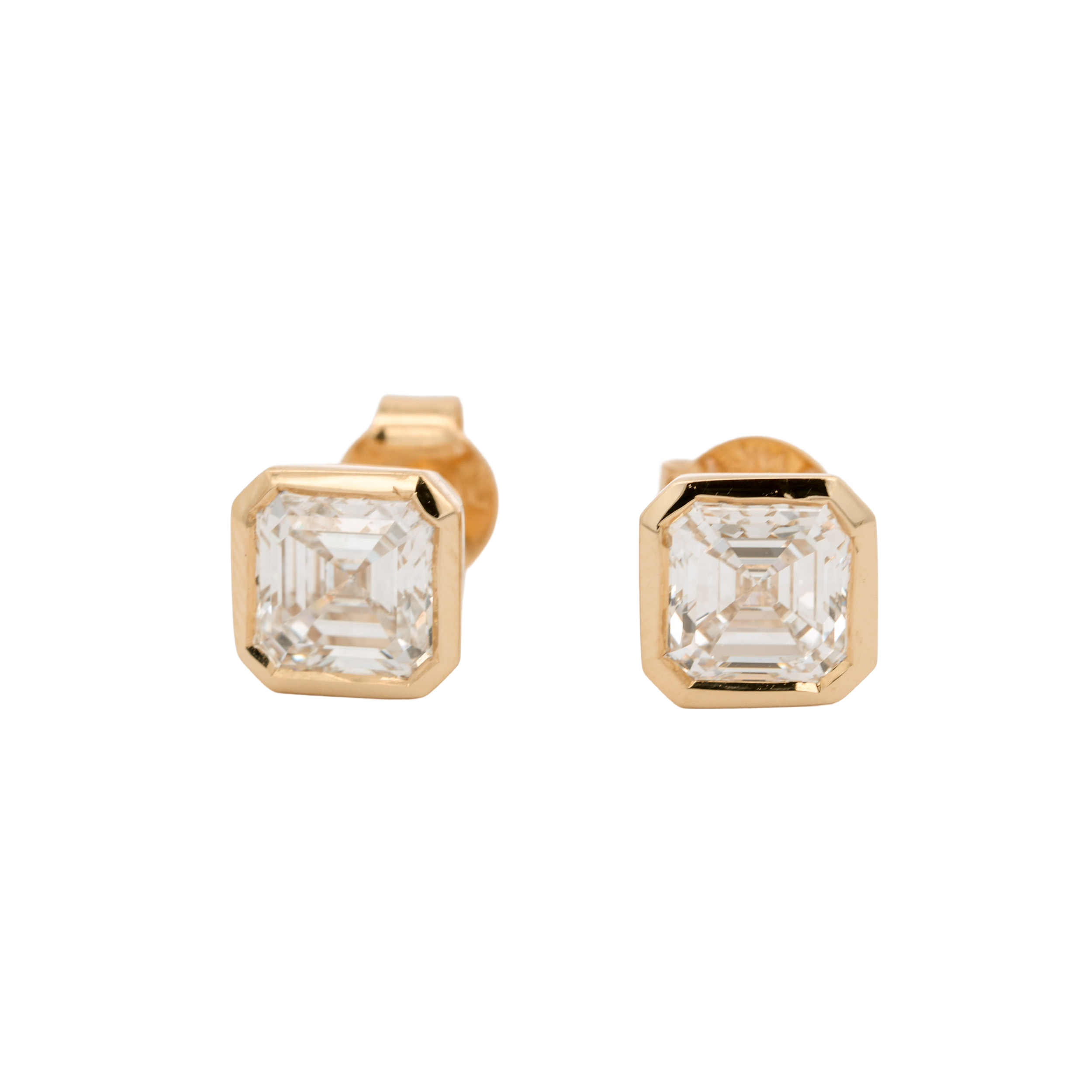 Lab Grown Diamond Asscher Cut Studs