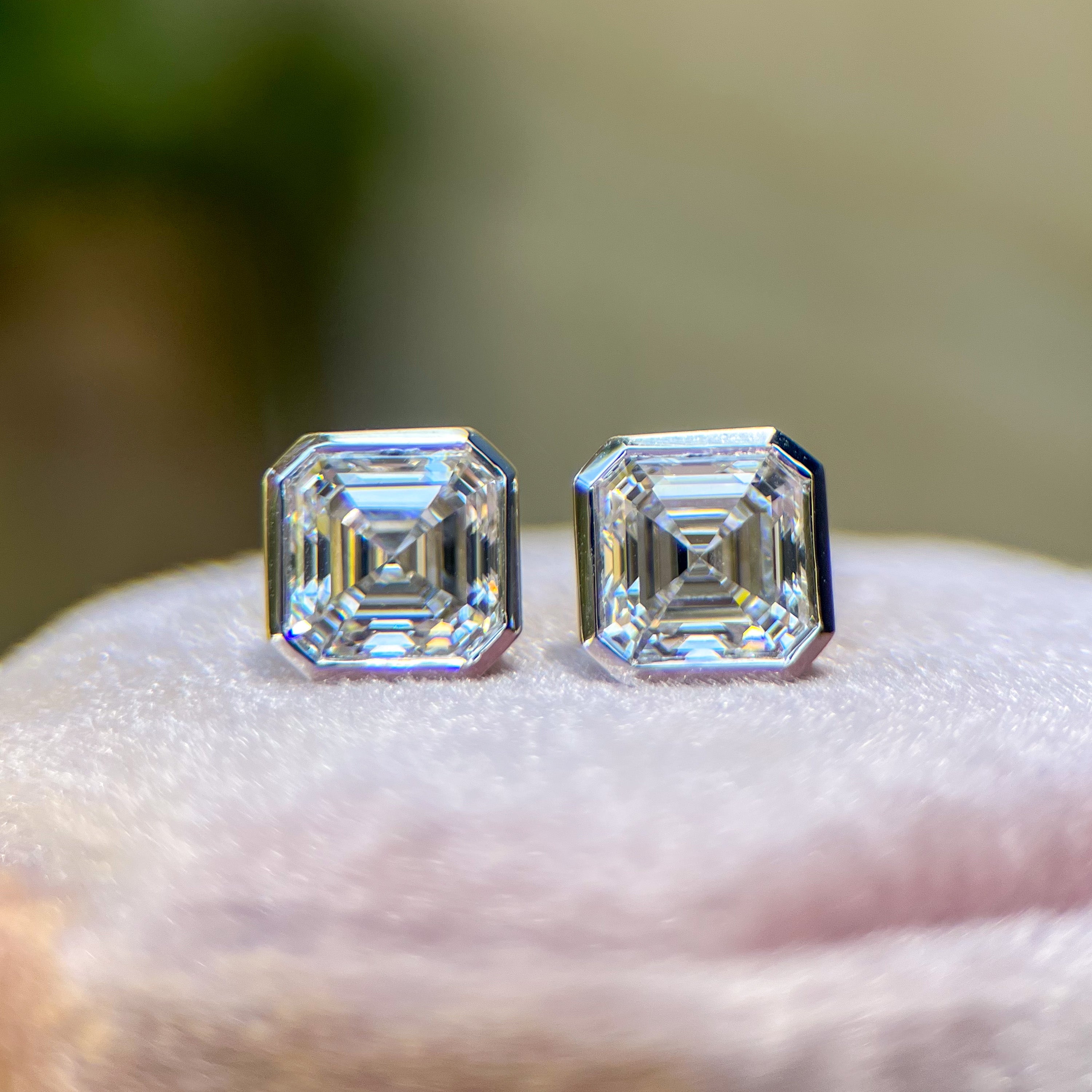 Lab Grown Diamond Asscher Cut Studs