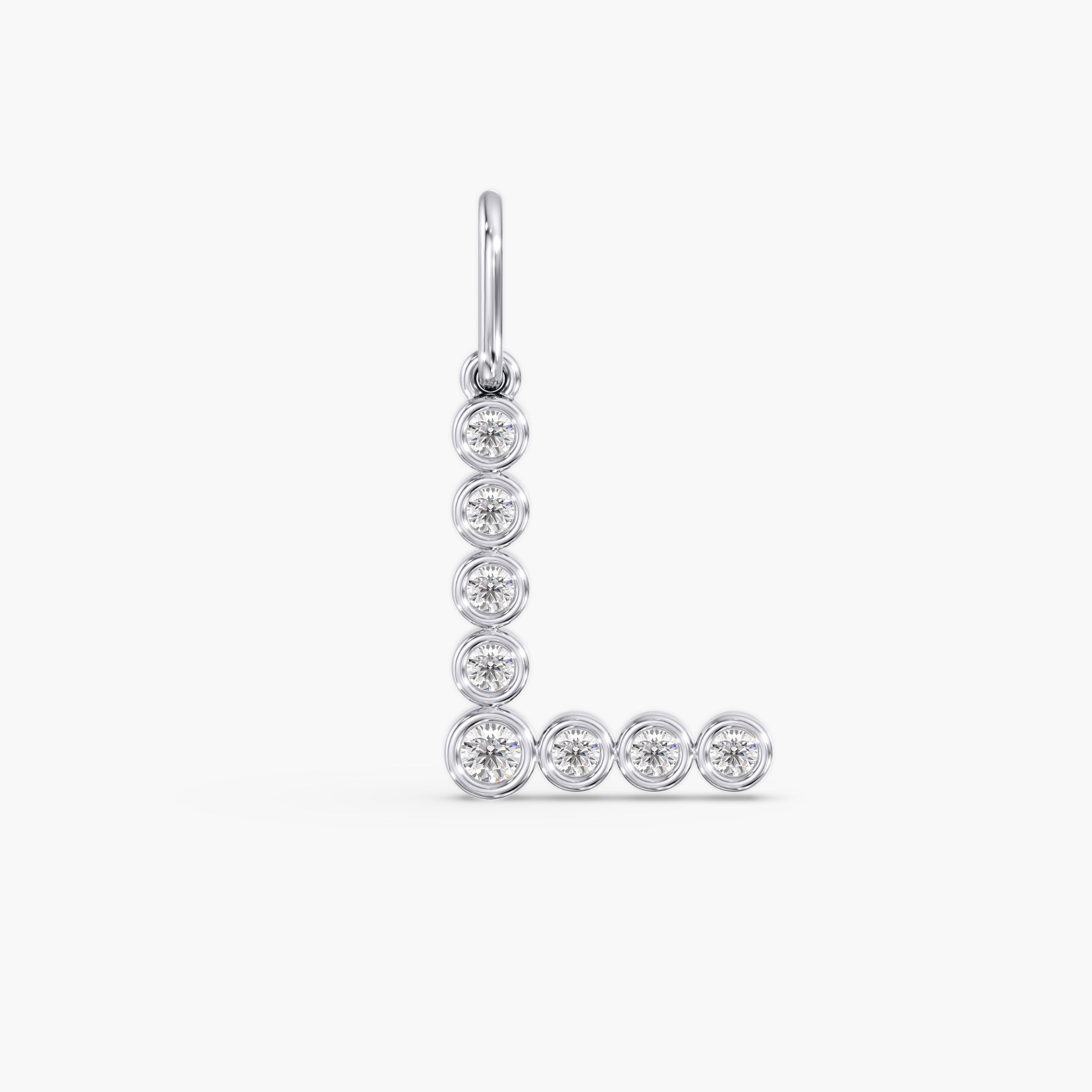 Lab Grown Diamond Bezel Letter Charm/Pendant