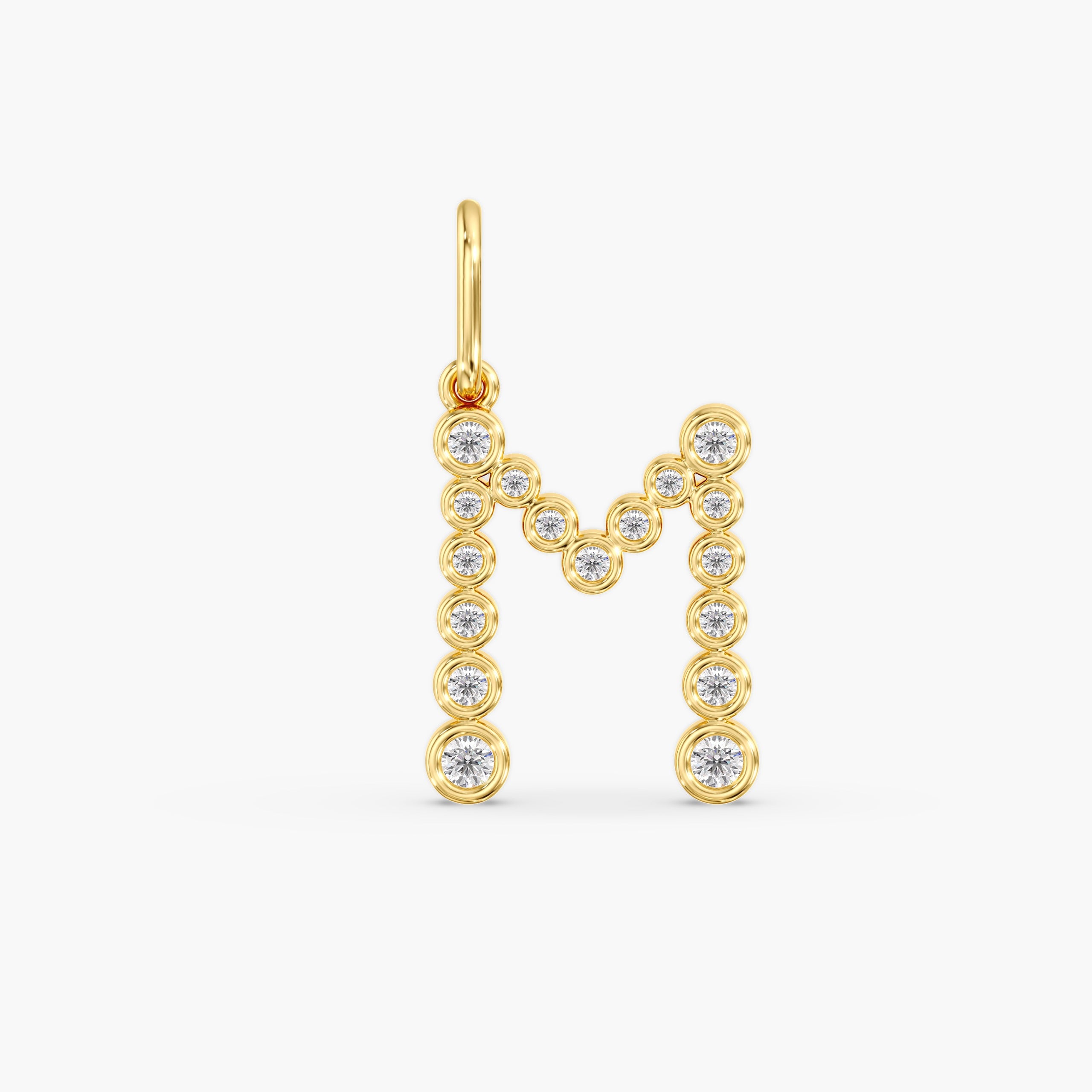 Lab Grown Diamond Bezel Letter Charm/Pendant