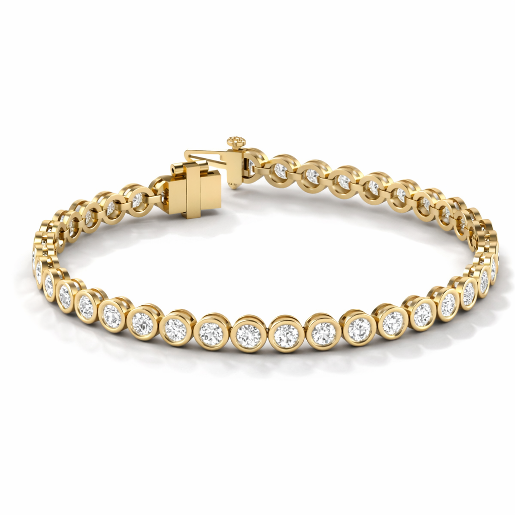 Round Bezel Lab Diamond Bracelet