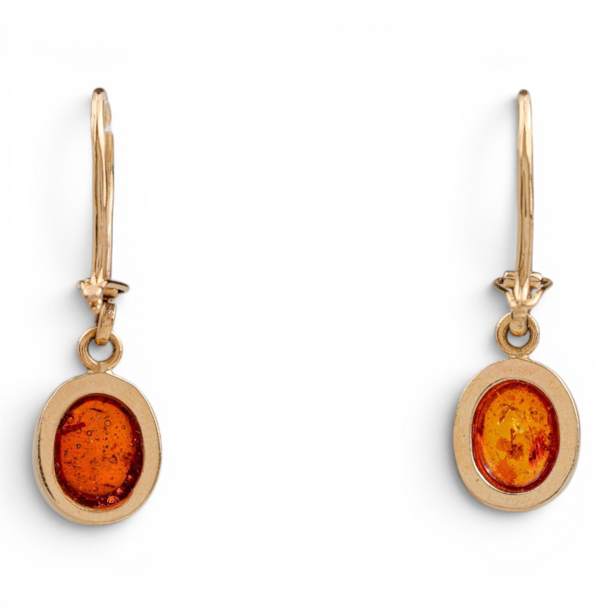 14K Russian Amber Earrings