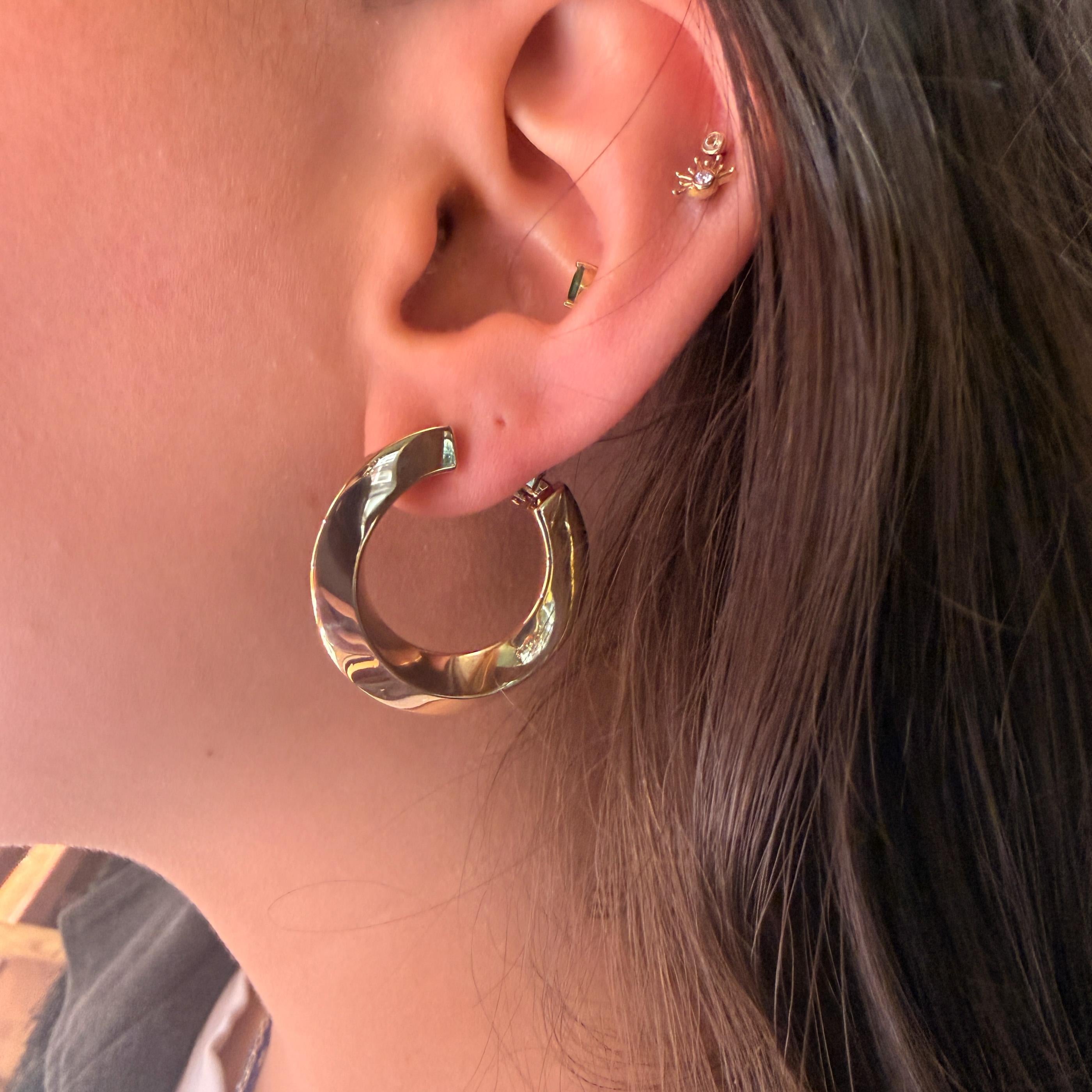 Tiffany & Co. Yellow Gold Twist Hoops