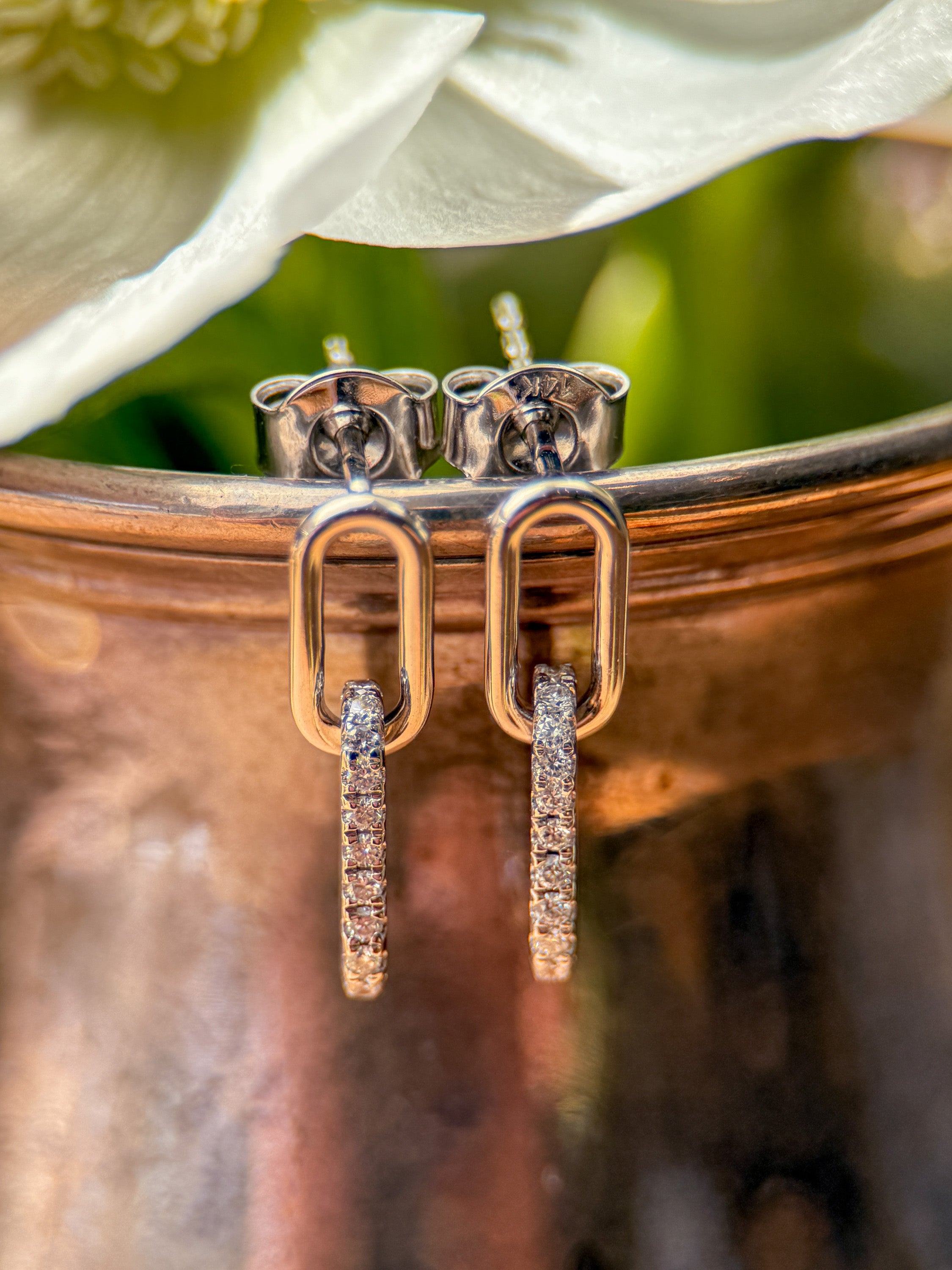 M & Co. Lab Grown Diamond Paper Clip Earrings