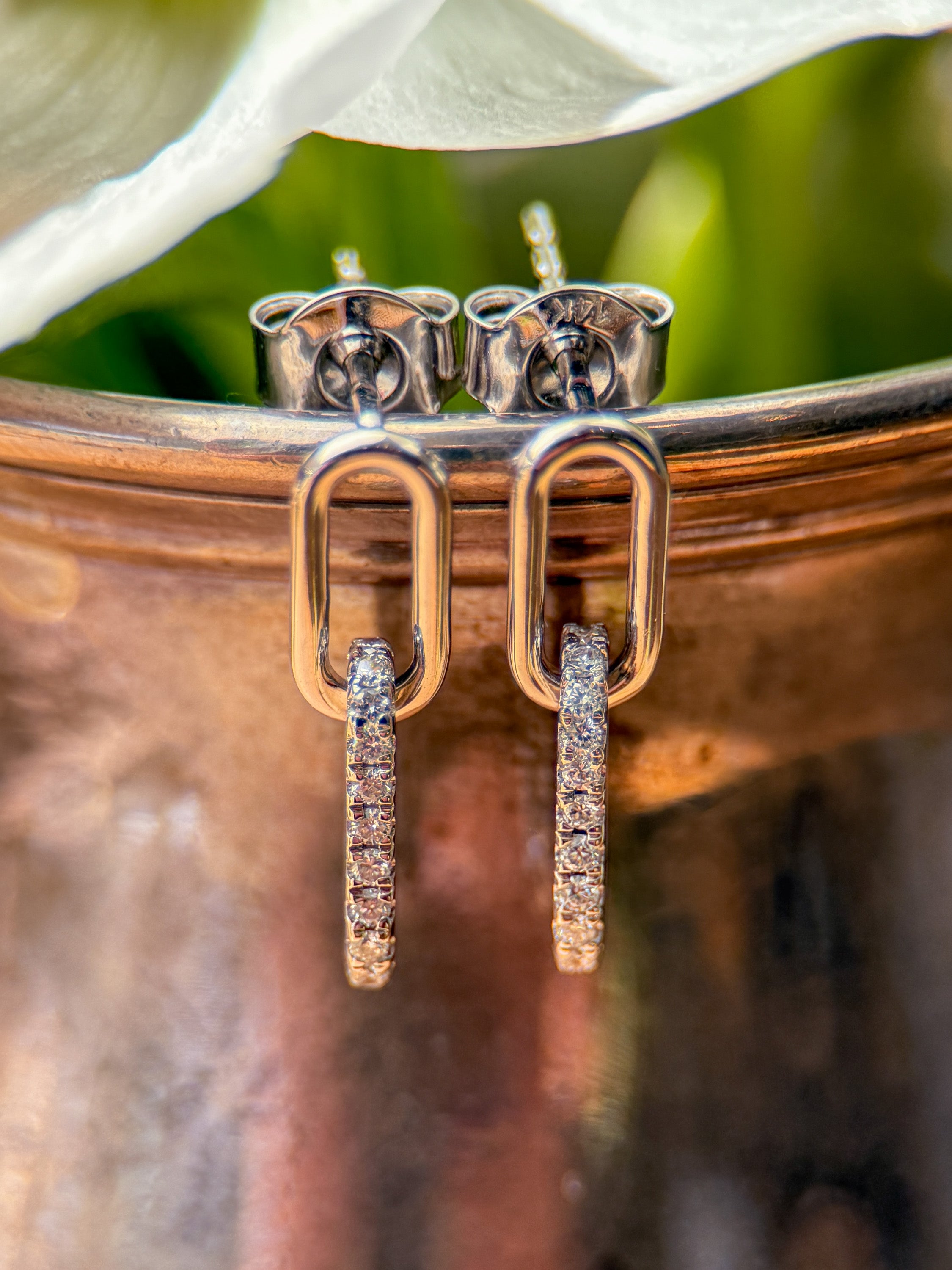 M & Co. Lab Grown Diamond Paper Clip Earrings