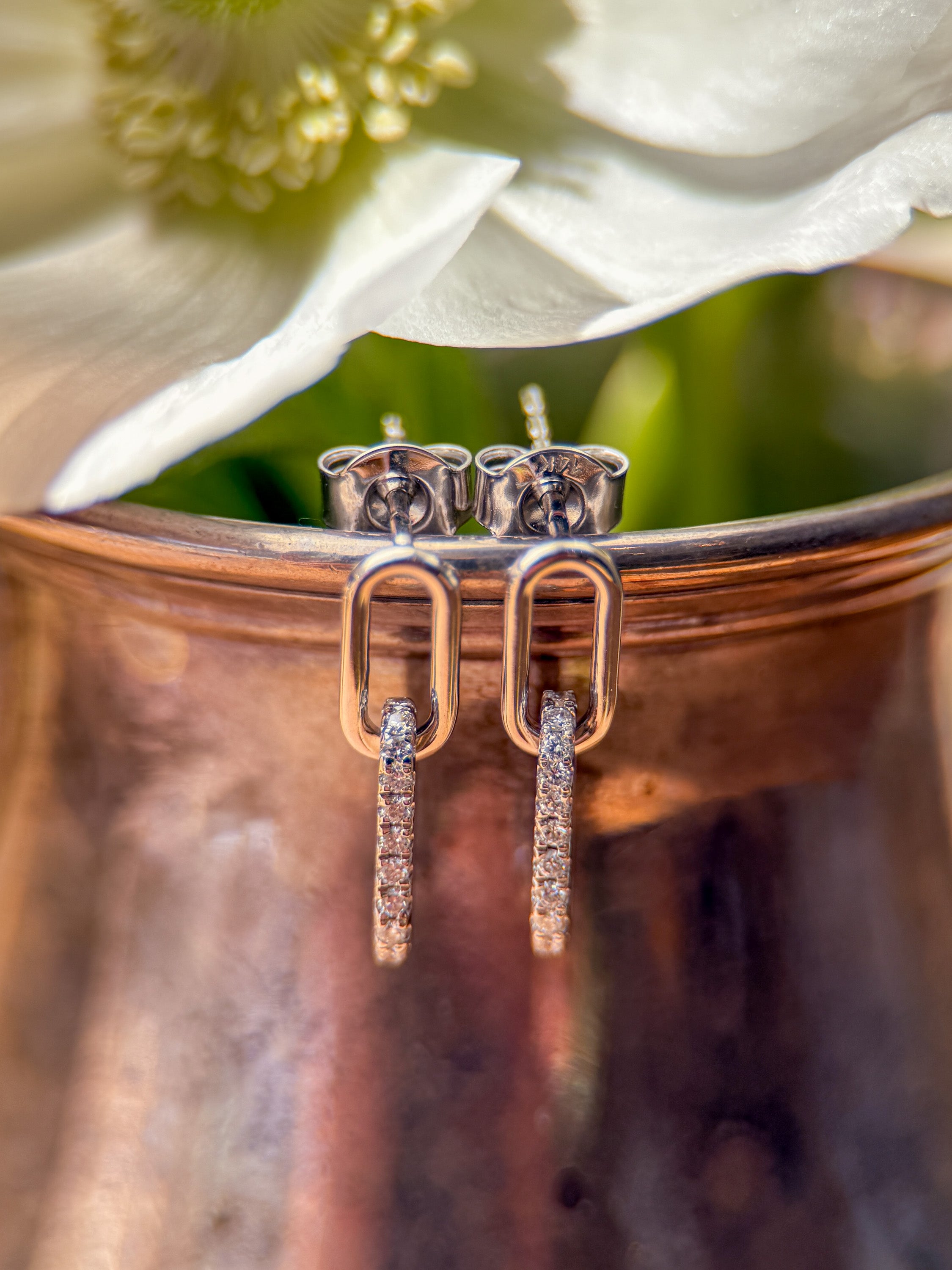 M & Co. Lab Grown Diamond Paper Clip Earrings