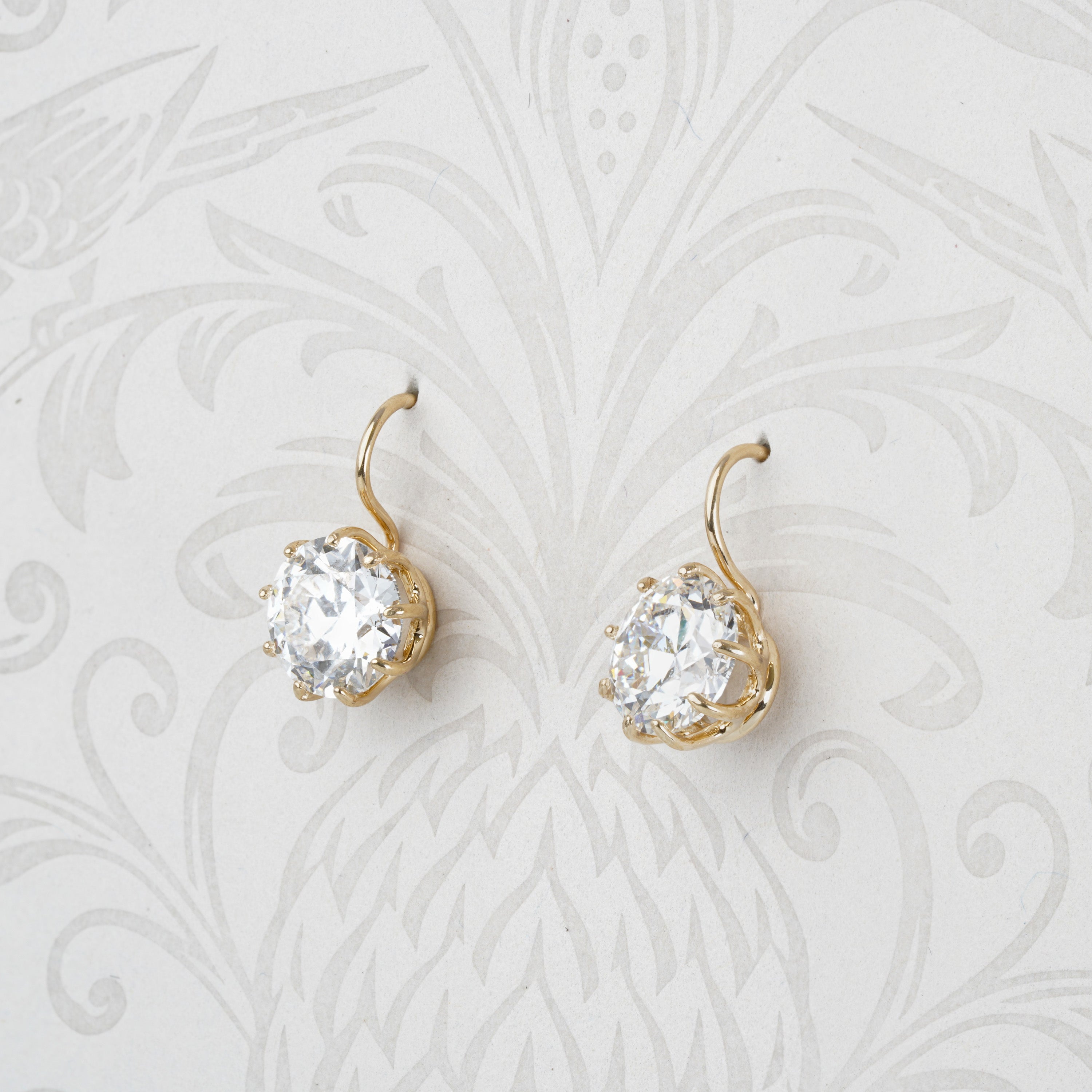 The Preeti Old Euro Lab Grown Diamond Dormeuse Earrings