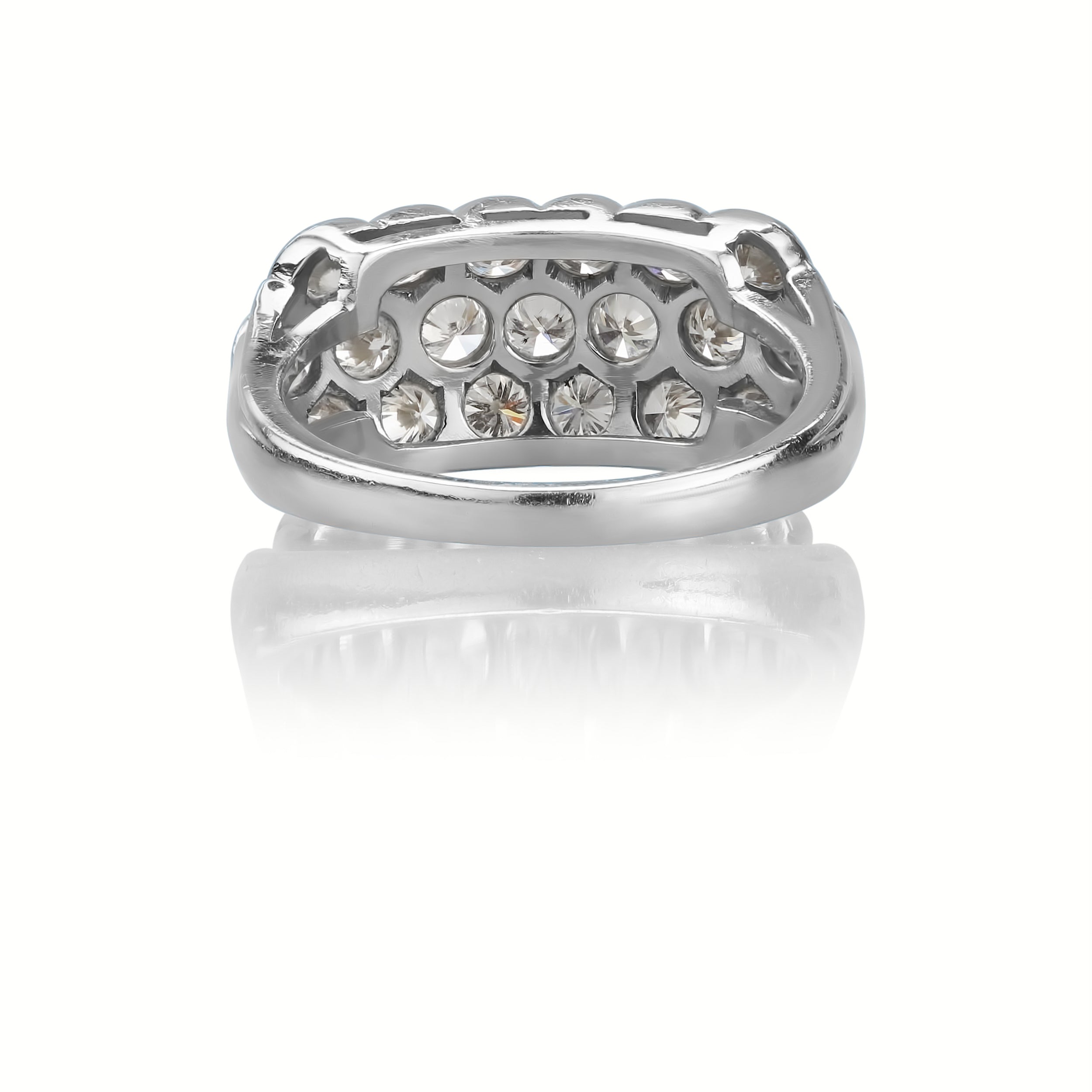 Platinum 2.75 CT Diamond Princess Ring