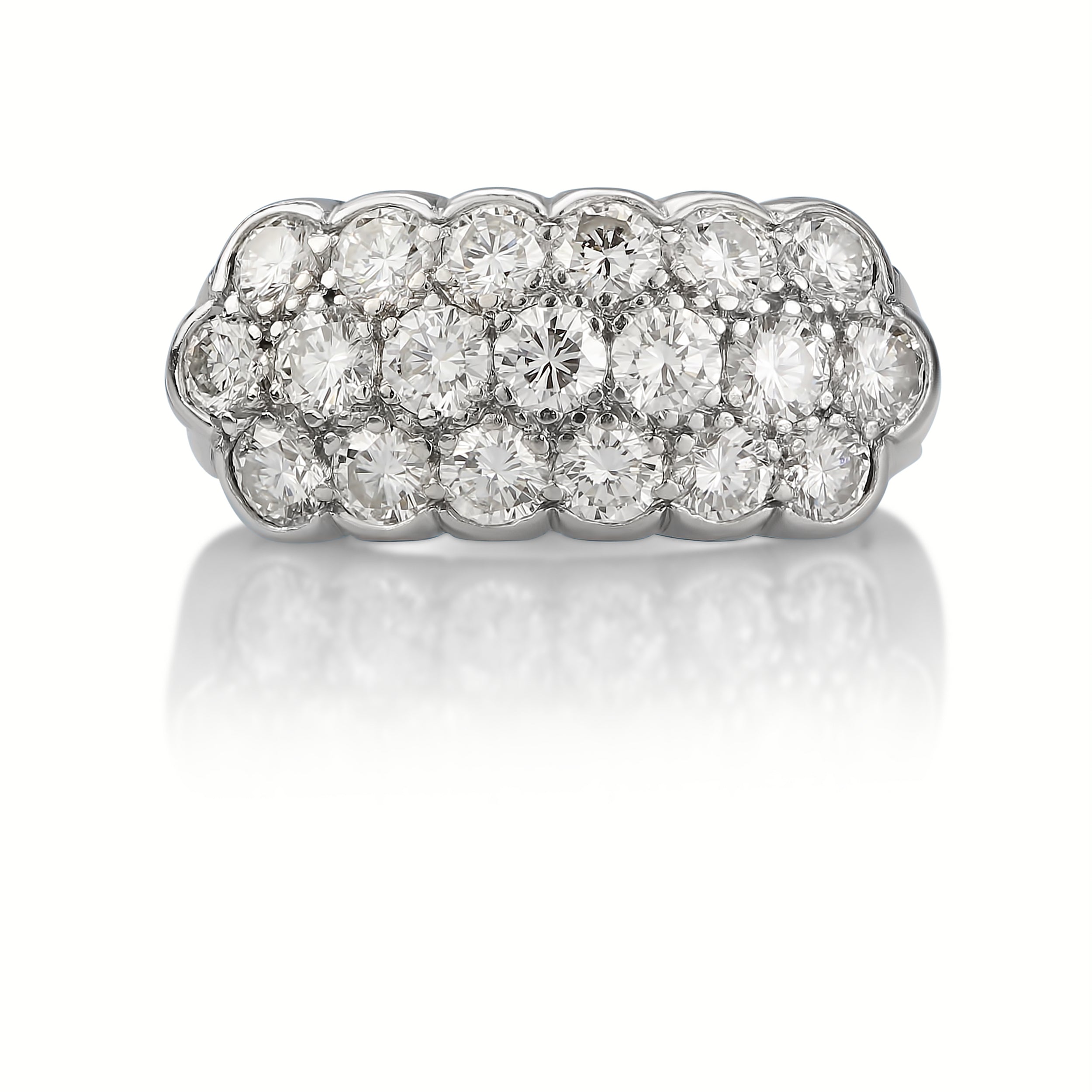 Platinum 2.75 CT Diamond Princess Ring