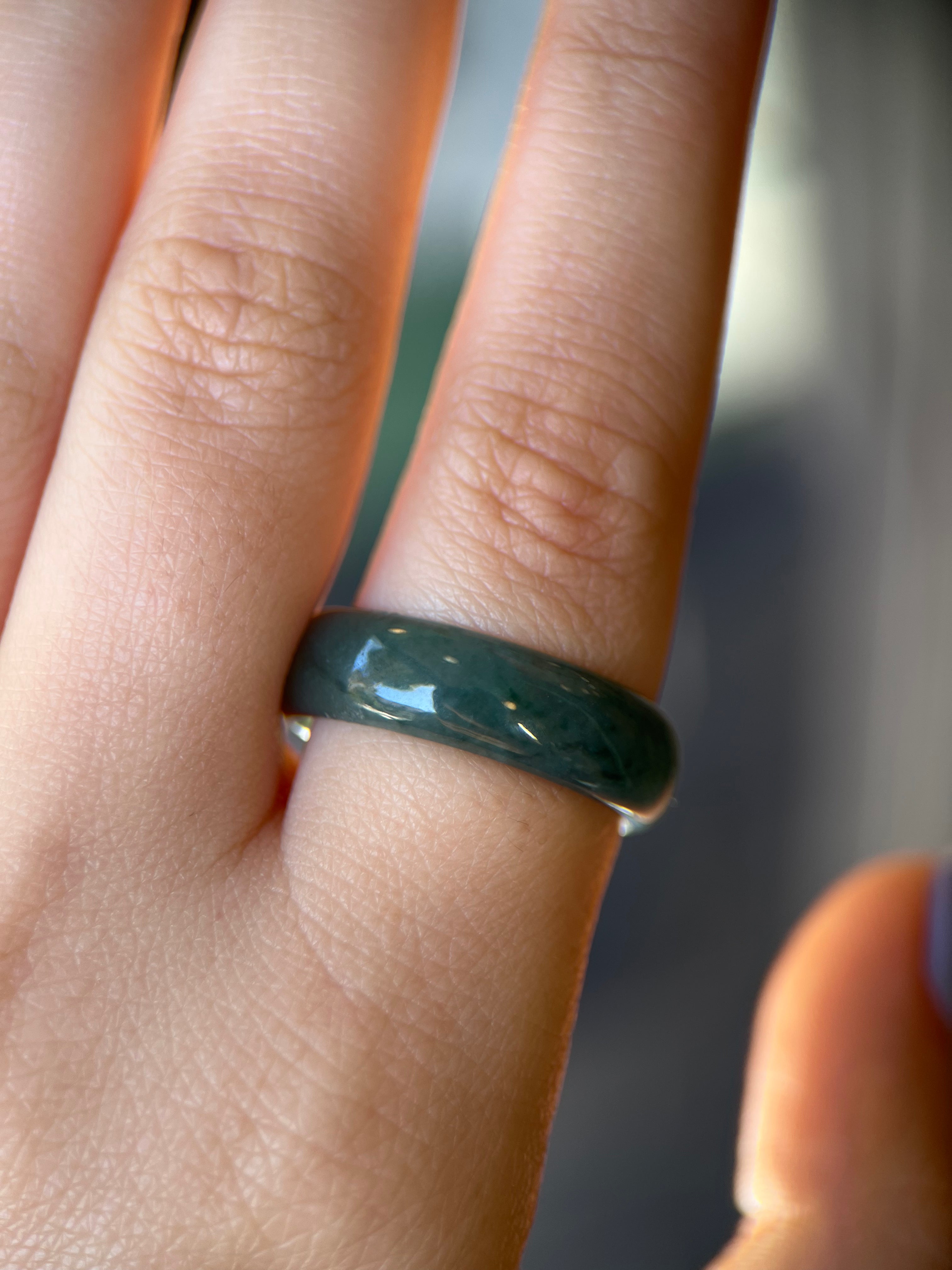 7.1 mm Jade Band Size 10.75