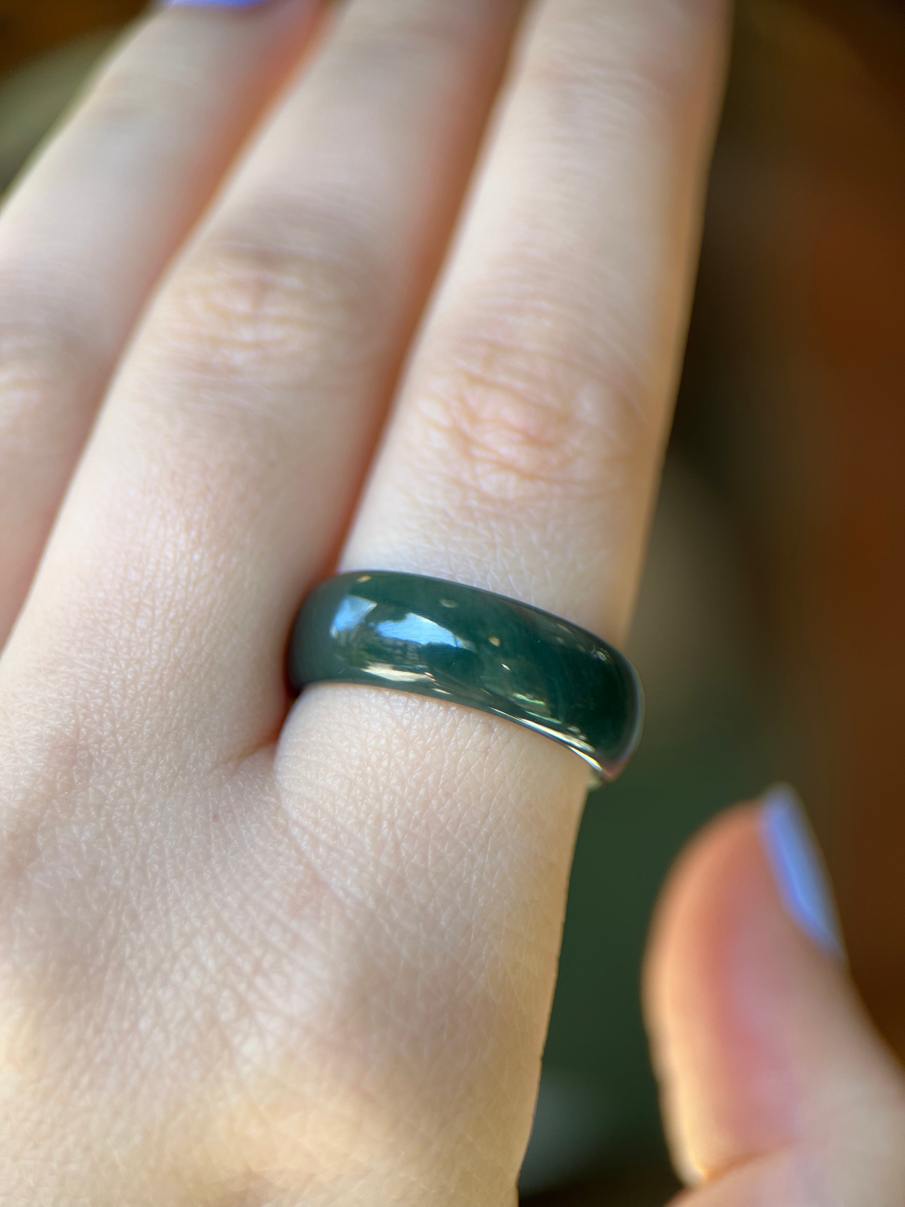 7.2 mm Jade Band Size 8