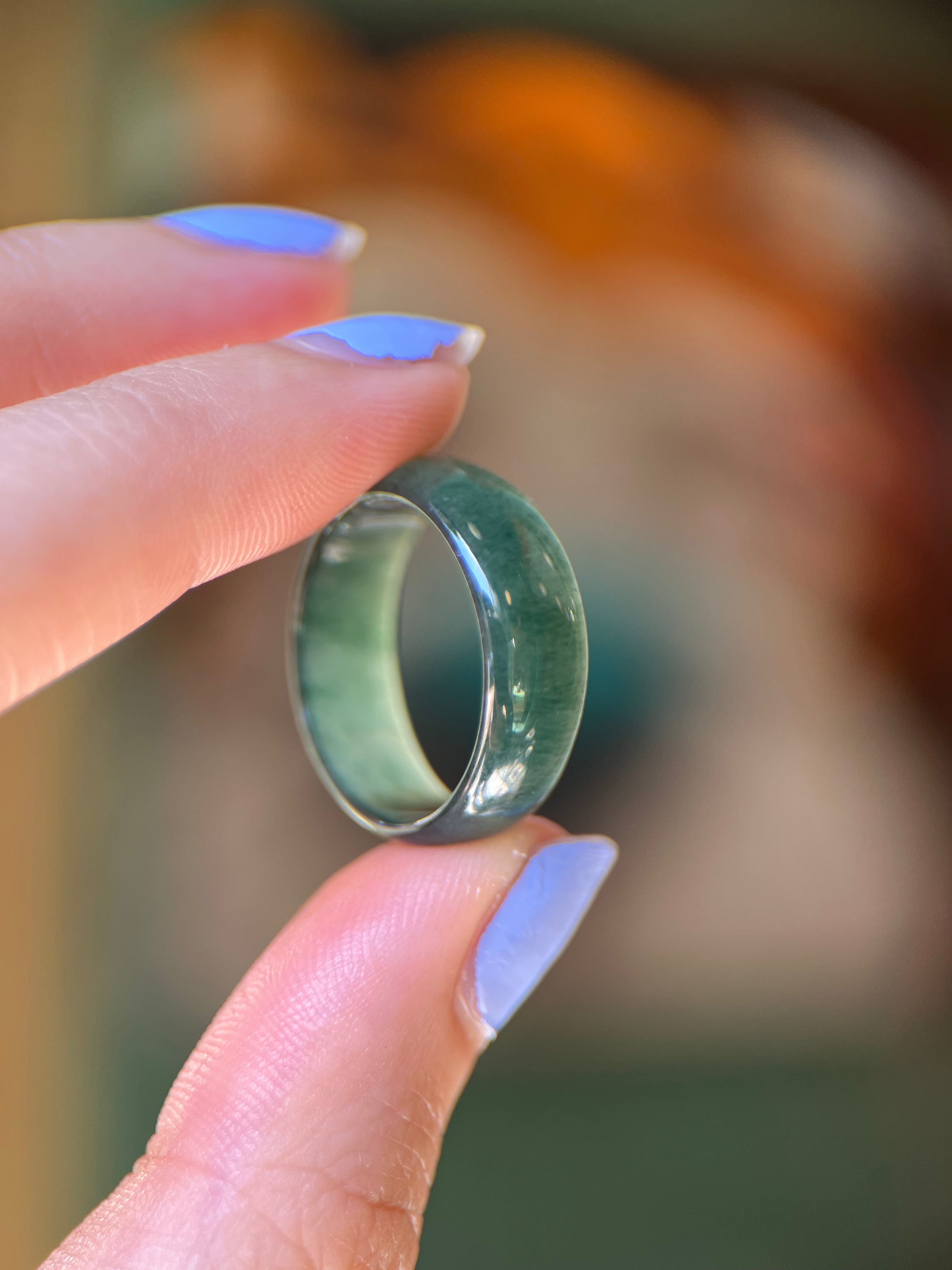7.2 mm Jade Band Size 8