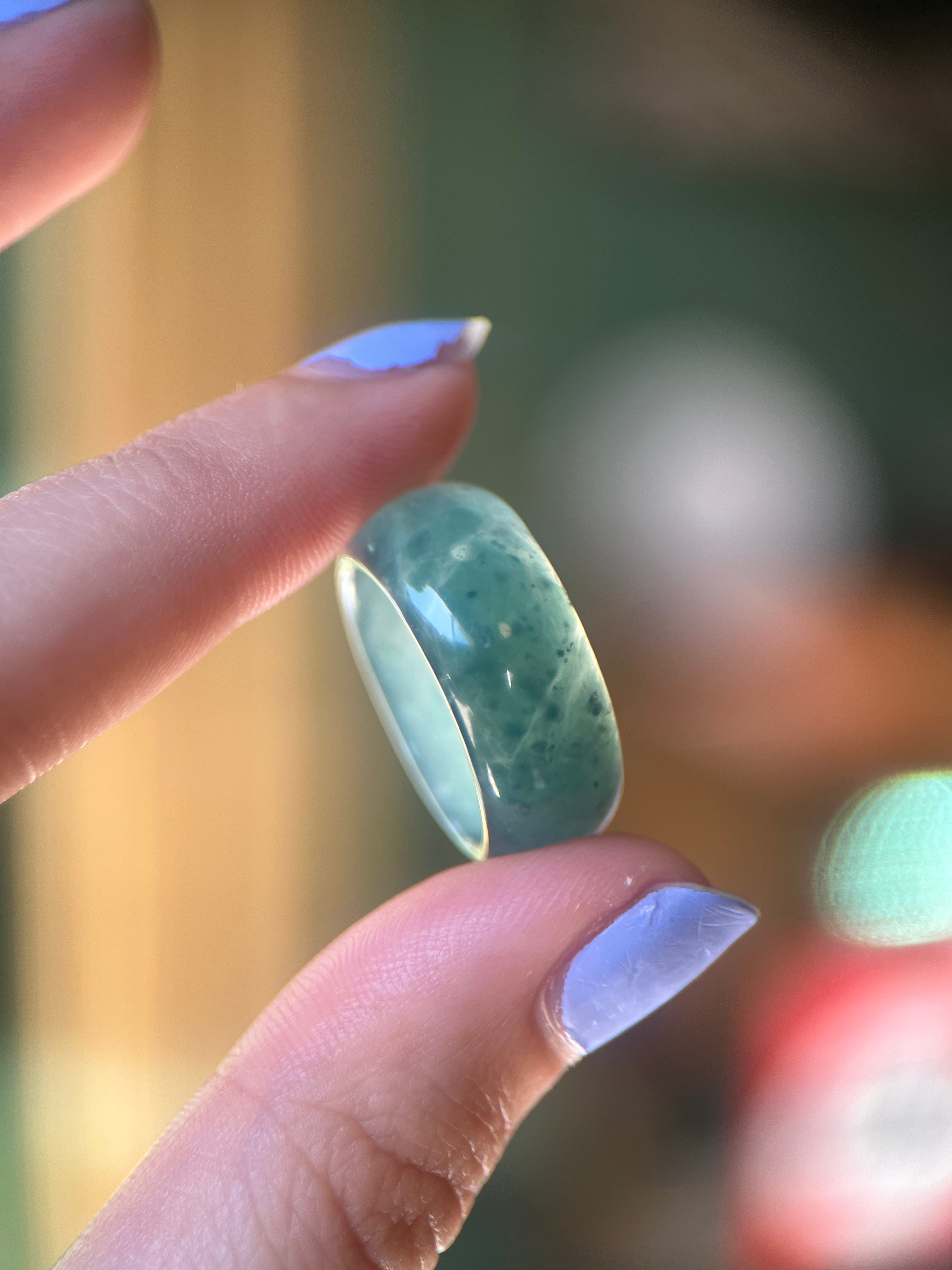 9.1 mm Jade Band Size 7.25