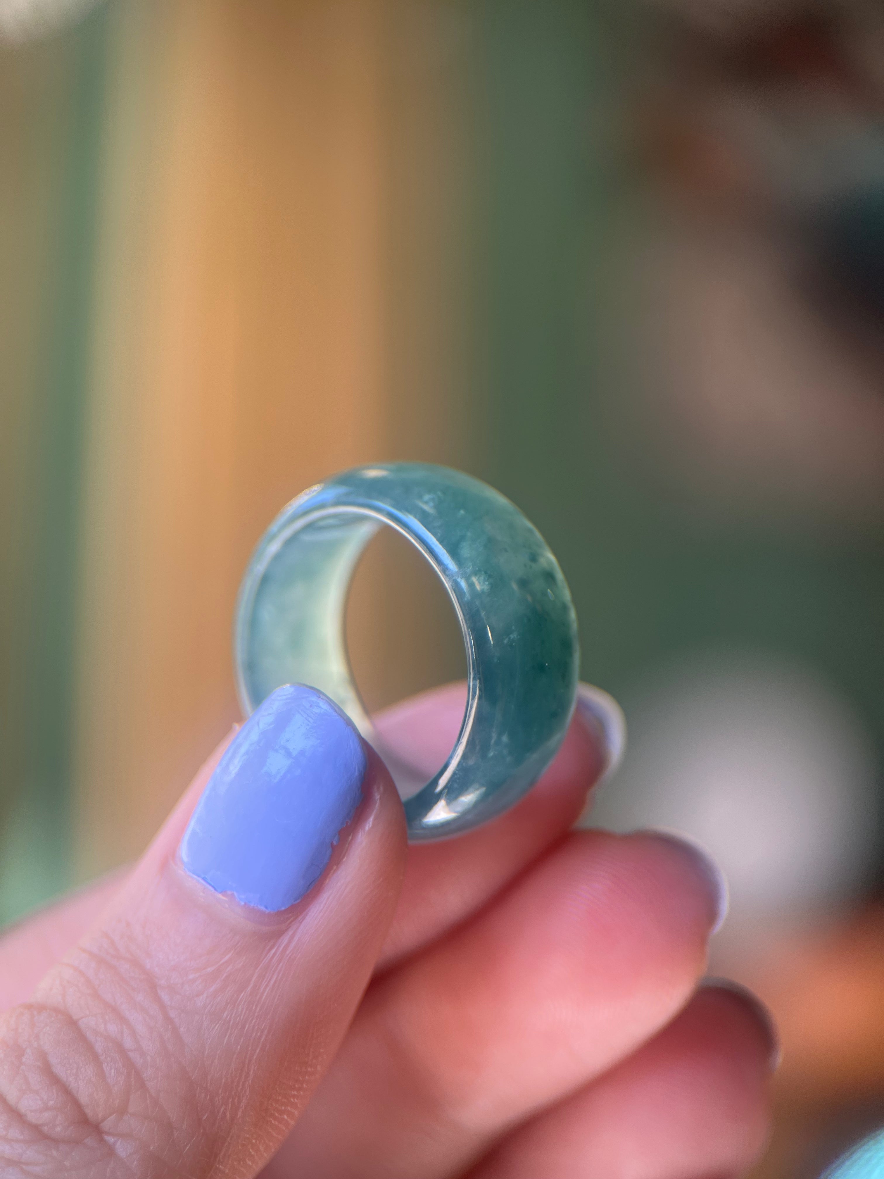 9.1 mm Jade Band Size 7.25