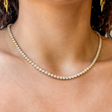 M & Co. Bezel LG Diamond Tennis Necklace