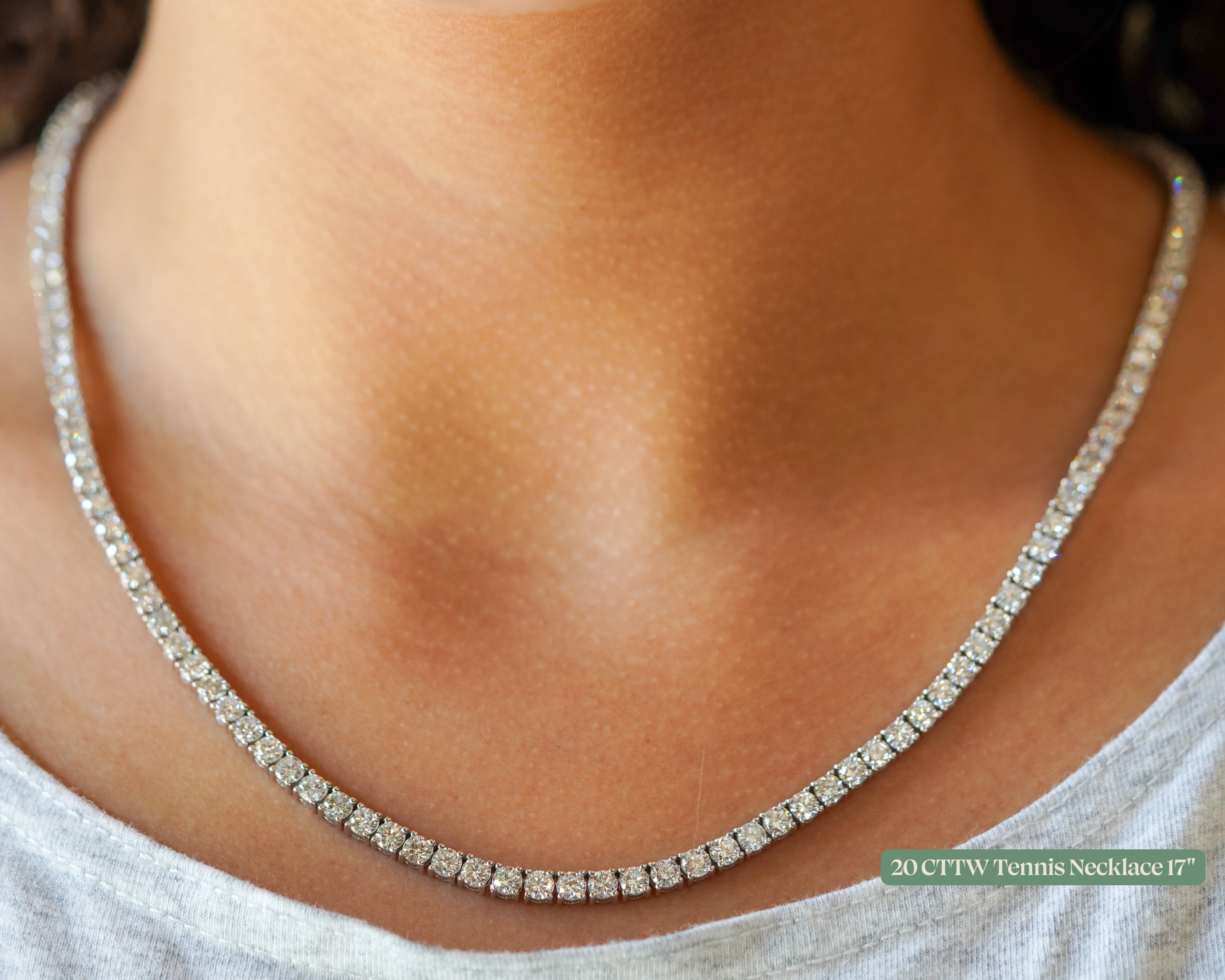 M & Co. Diamond Tennis Necklace