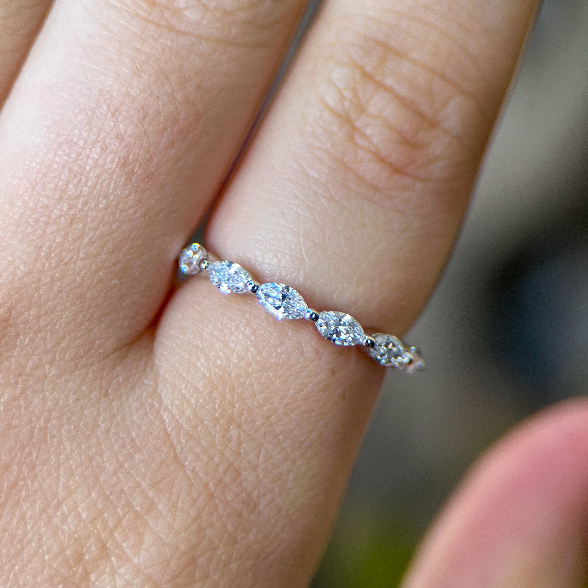 Lab Grown Diamond East West Marquise Band