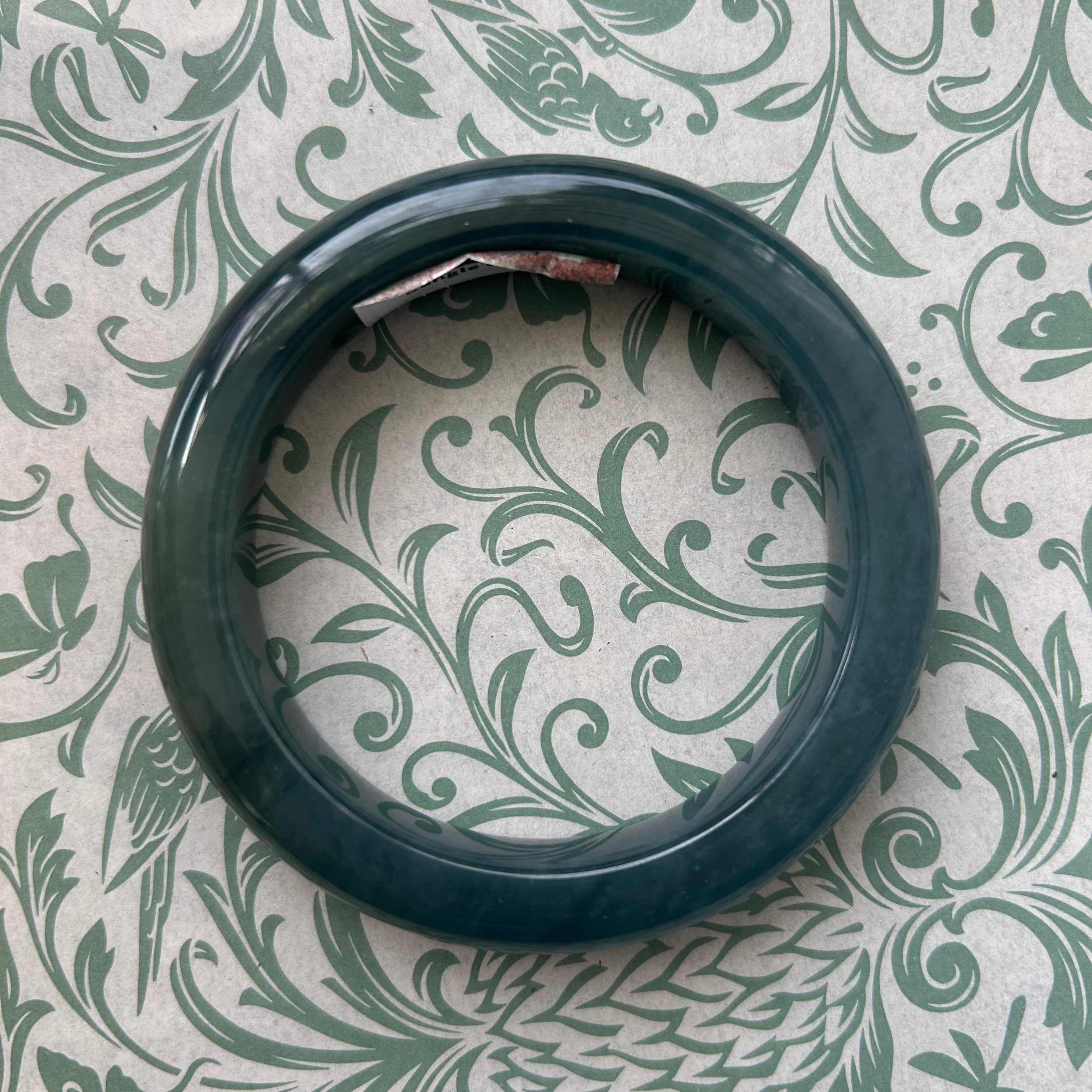 Green Blue Guatemalan Honey Jade Bangle 62.5 mm