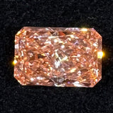 5.40ct fancy vivid pink radiant cut lab grown diamond vs1