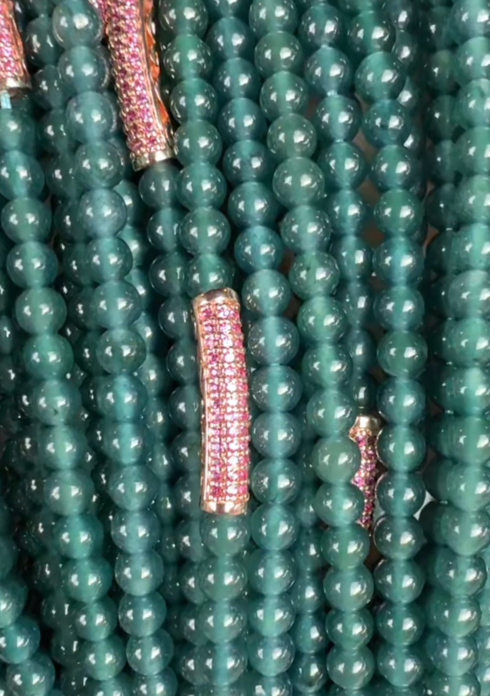 4.3MM ICY Guatemalan Jadeite JADE bead Strand (No clasp. String yourself!)
