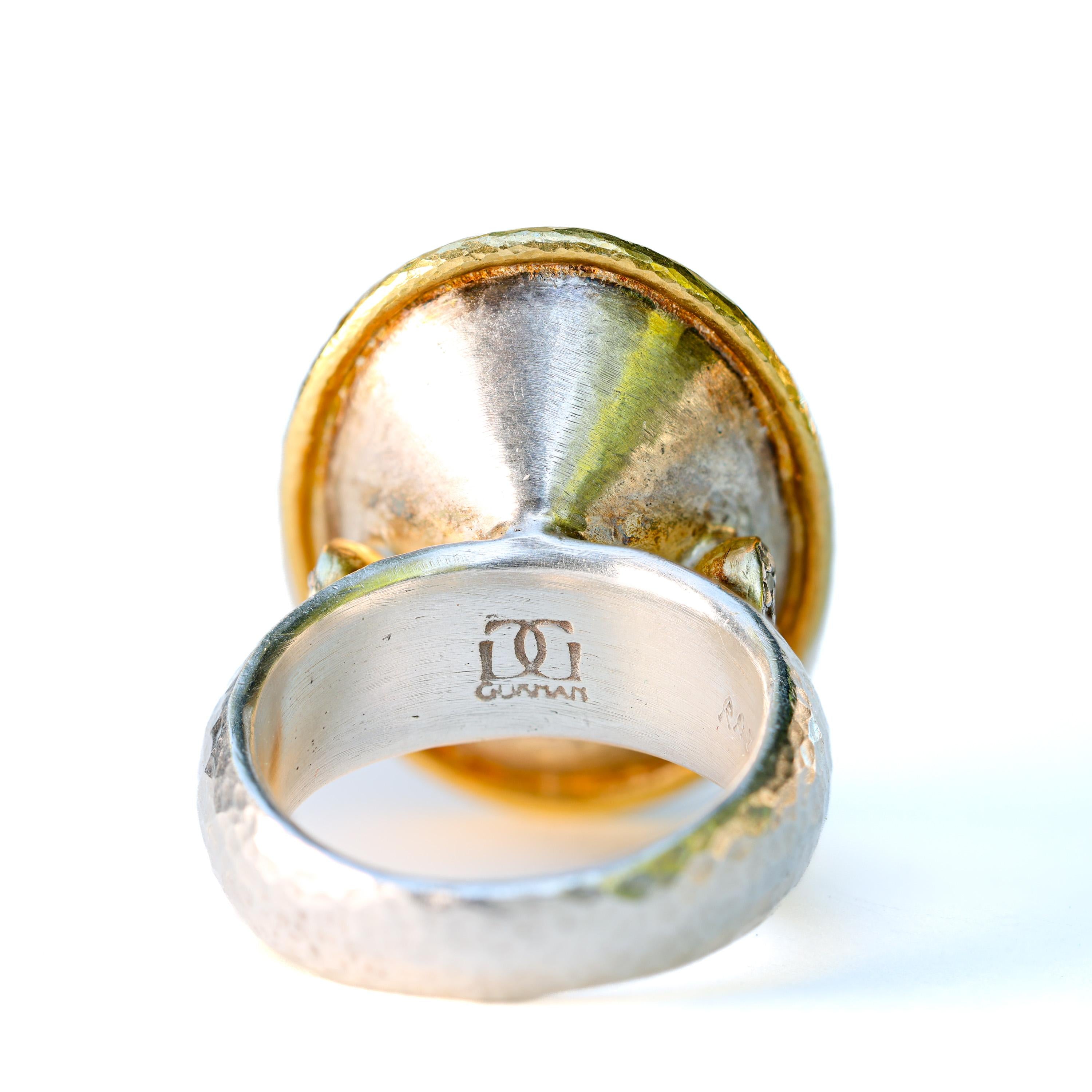 Gurhan Emerald Sterling Silver Vermeil Ring