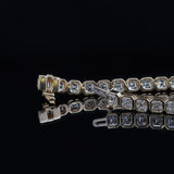 M & Co. Asscher Bezel Diamond Bracelet