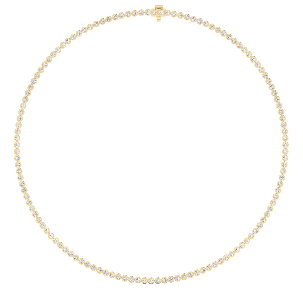 M & Co. Bezel LG Diamond Tennis Necklace